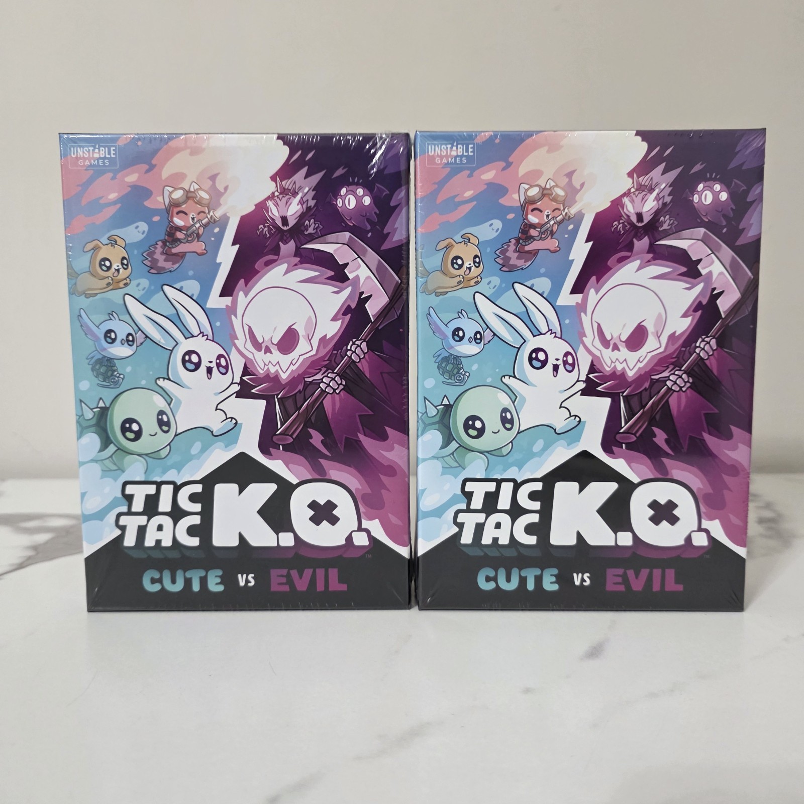 Tic Tac K.O. Cute vs. Evil 2 Card Game 8+ K.O. 2-4 Players Unstable Games