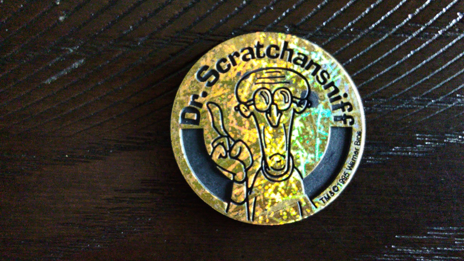 Animaniacs Gold Holographic Dr. Scratchansniff POG Branded Slammer