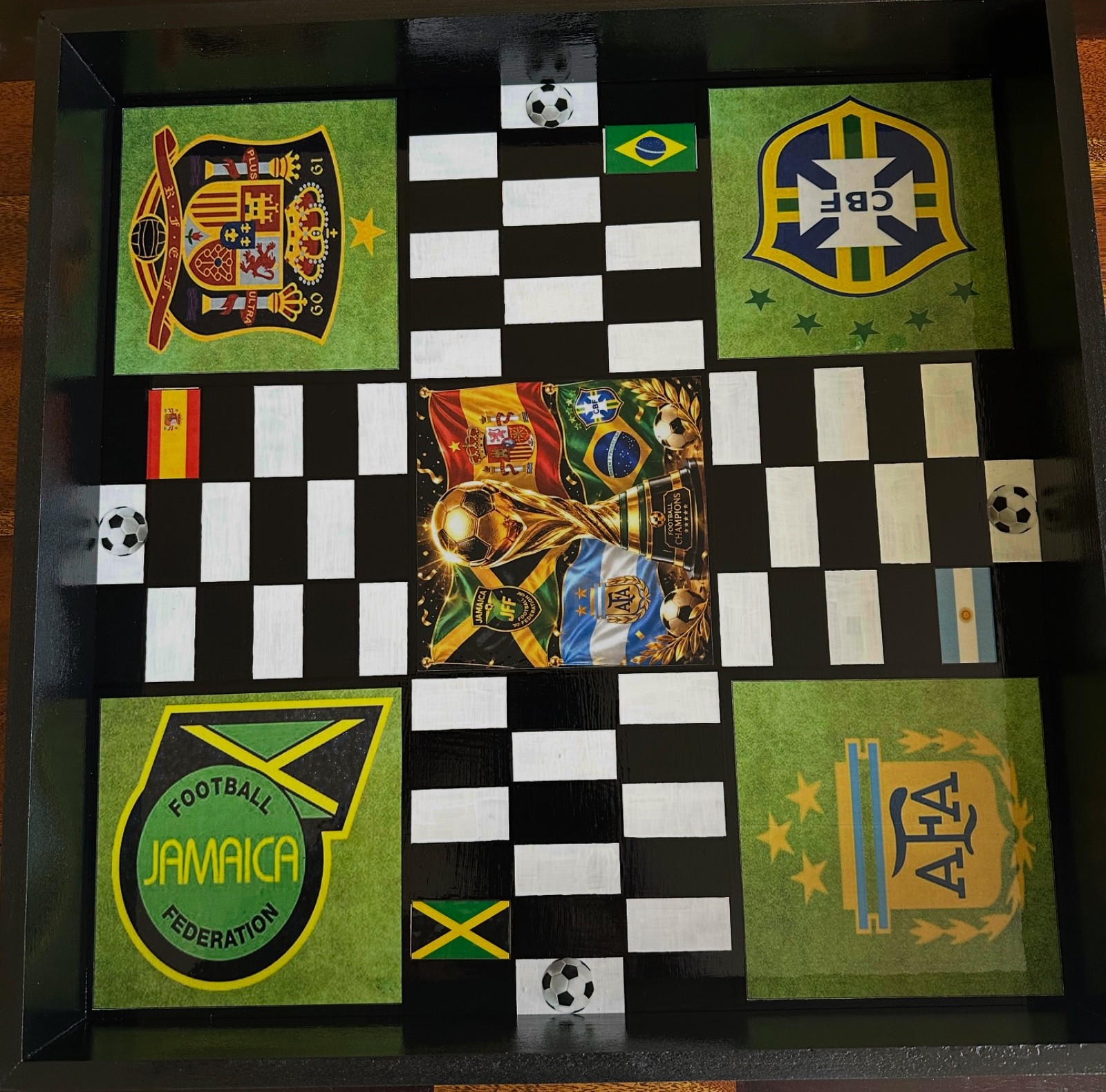 Large Ludo Board Game 18×18 inches Handcrafted FREE FAST SHIPPING + Draft Game