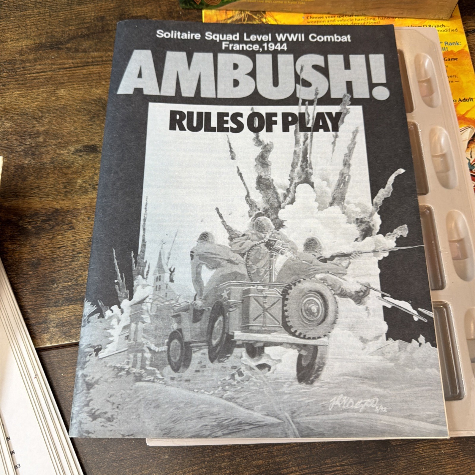 Victory Games Ambush! Solitaire WWII France 1944 War Board Game Complete CIB