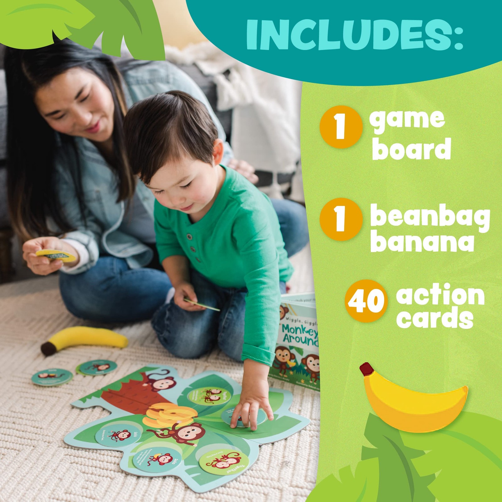 Monkey Around First Game for Toddlers Interactive play with Parent Ages 2+
