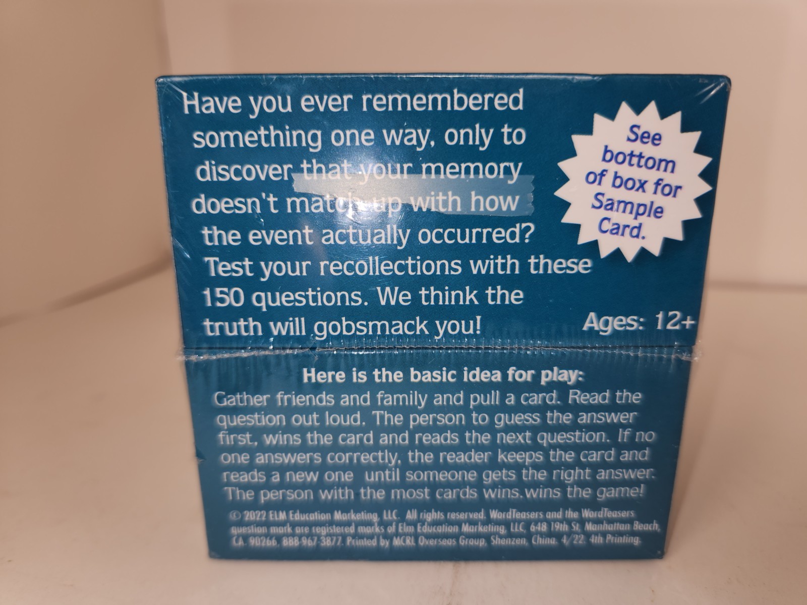 Word Teasers Misconceptions – Conversation Starter Card Game – New Sealed