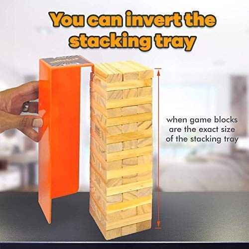 Wood Block Tower Stacking Tray Game Accessory Ages 6 to Adult – Compatible wi…