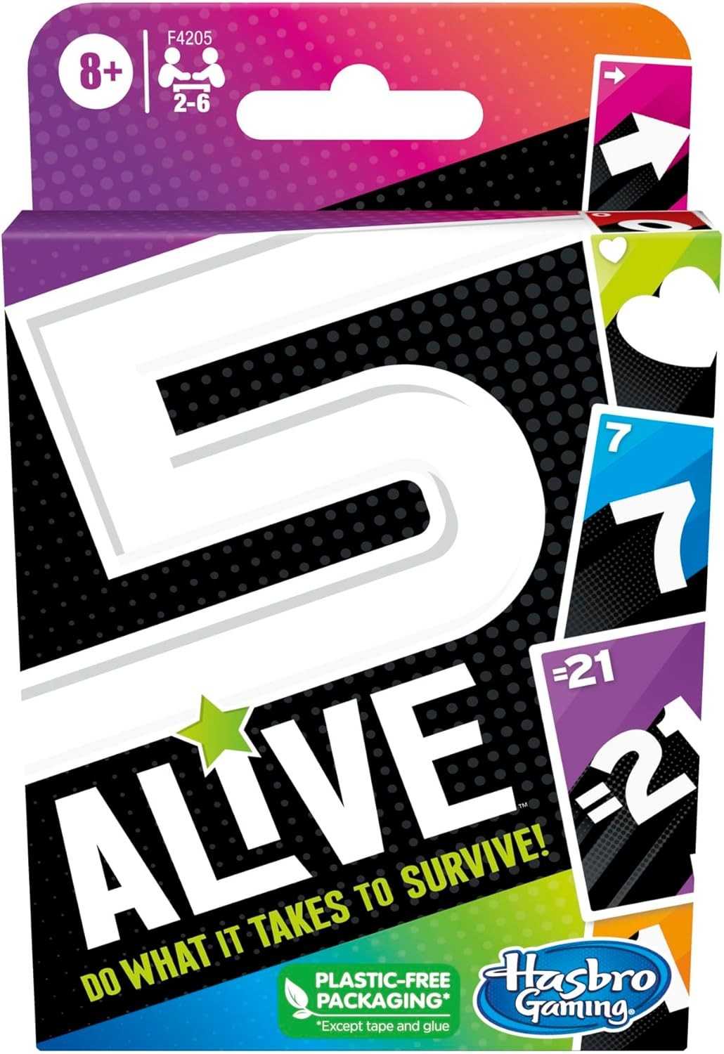 Hasbro Gaming 5 Alive Card Game, Fast-Paced Game for Kids and Families, Easy to