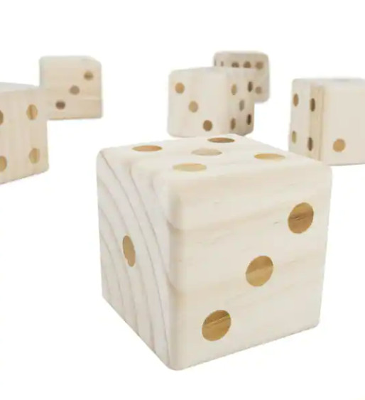 Dice Wooden Yard Giant Game Set Outdoor Lawn 3.5 Games Jumbo Big New Case Large