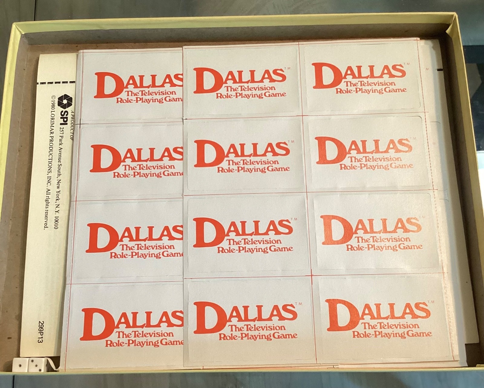 Dallas The Television Role Playing Board Game SPI 2990 Complete + Unpunched Rare