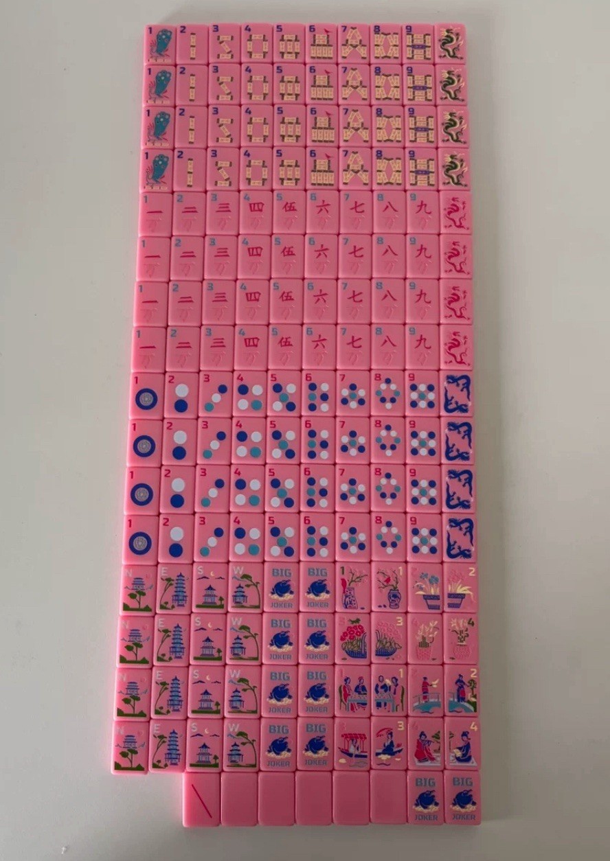 New high-end Pink American Mahjong Tiles set ,160 tiles+ Bag fast ship