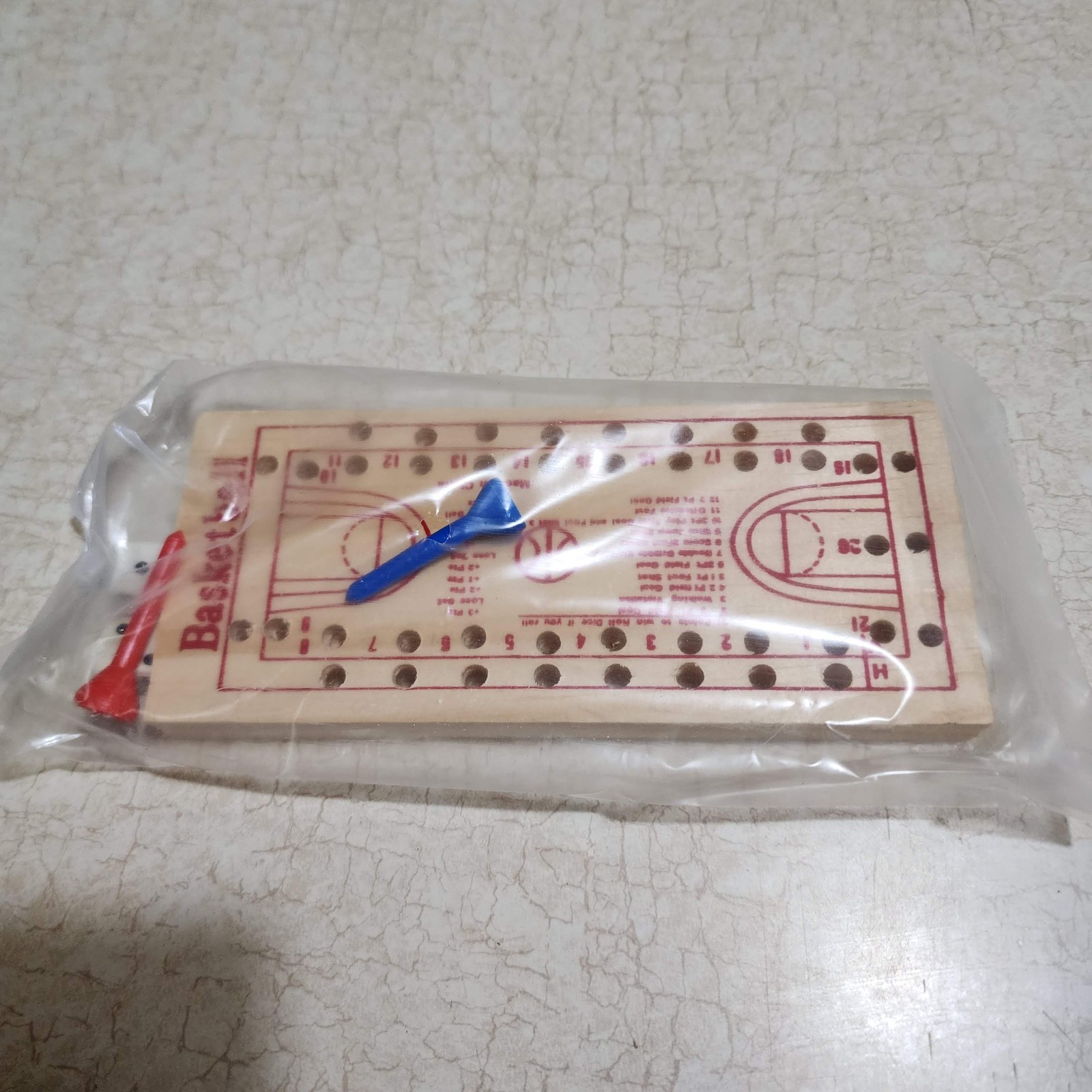 Sports Wood Dice & Peg Games: Baseball Football Bowling Derby Basketball Sealed