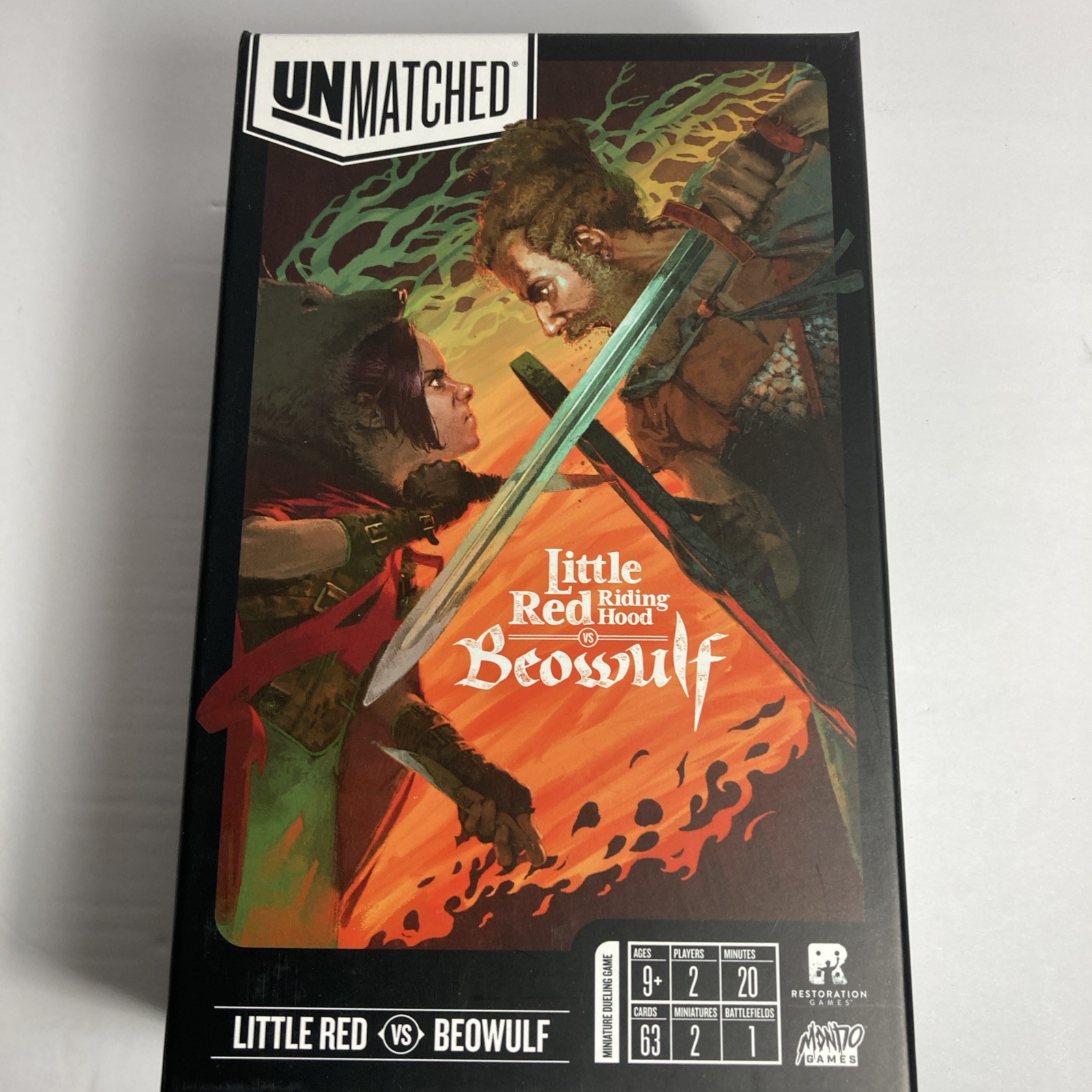 UNMATCHED Little Red Riding Hood vs Beowulf Strategy Duel Board Game Complete