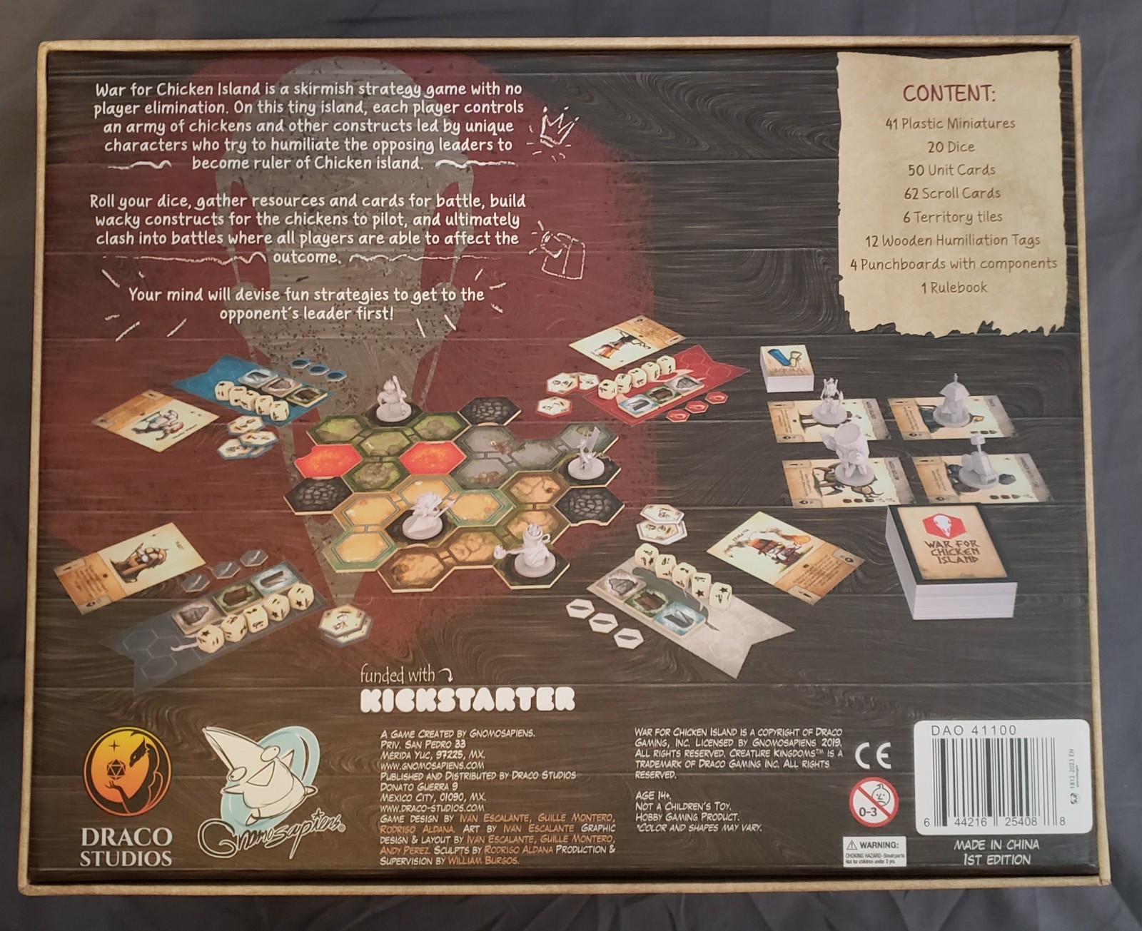 War For Chicken Island 1st Edition Kickstarter – Draco Studios – Used Complete