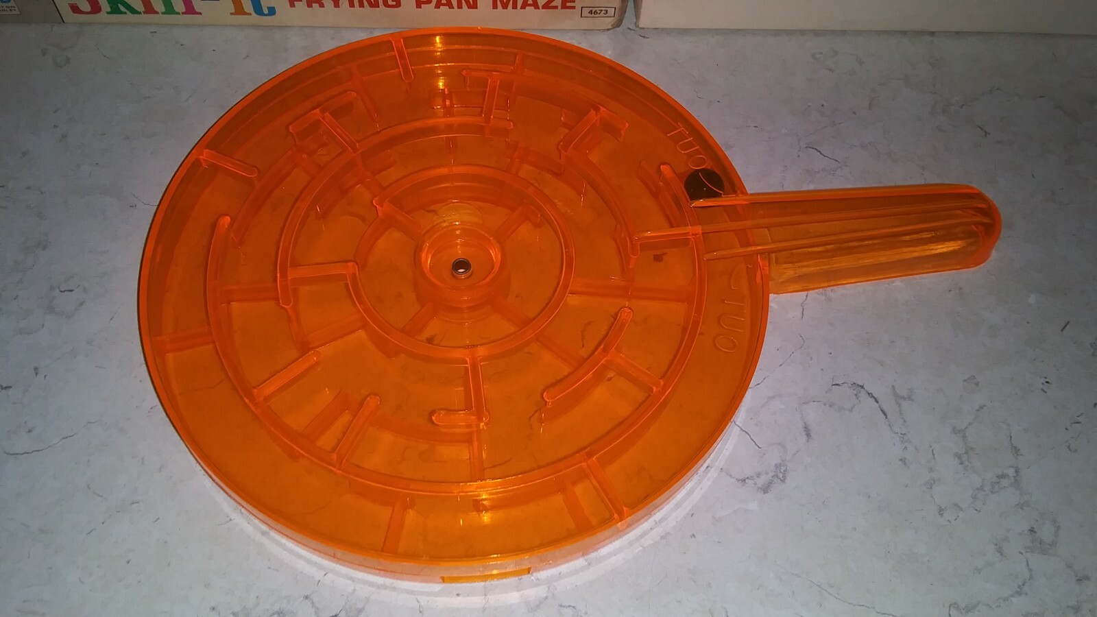 Vintage 1966 Milton Bradley SKILL-IT Frying Pan Maze Game, Original Box & Marble