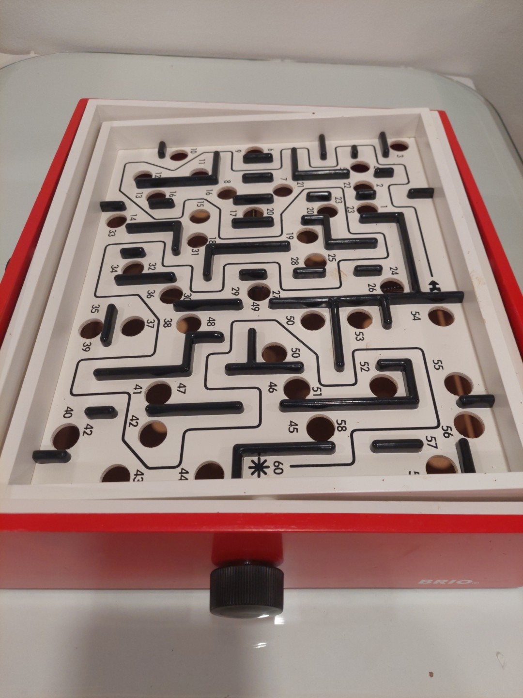 Brio Labyrinth Game Tilt Maze 2 Extra Boards Red Wooden #34020 2006