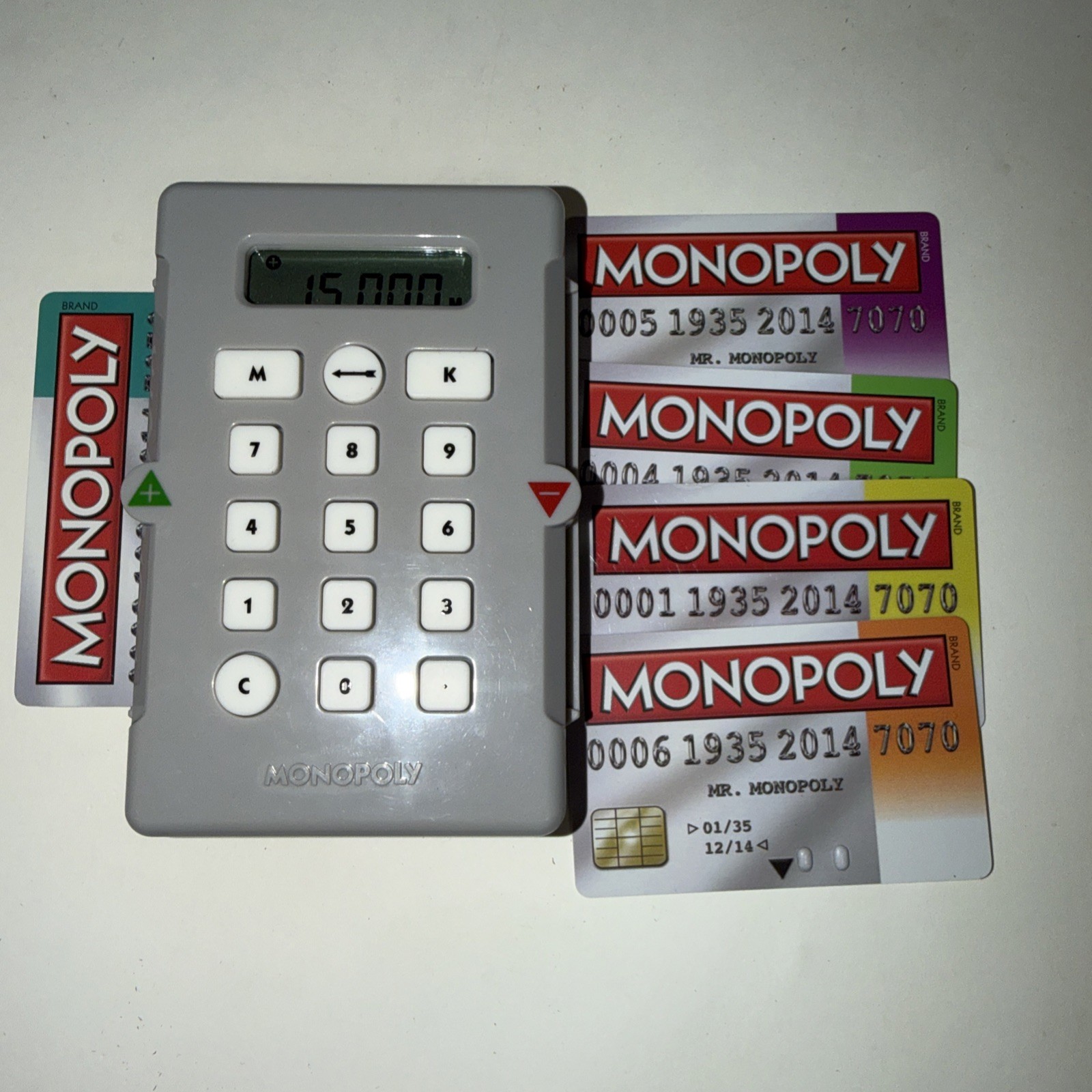 Monopoly Replacement Piece: 2008 Electronic Banking Unit w/ 5 Bank Cards Tested