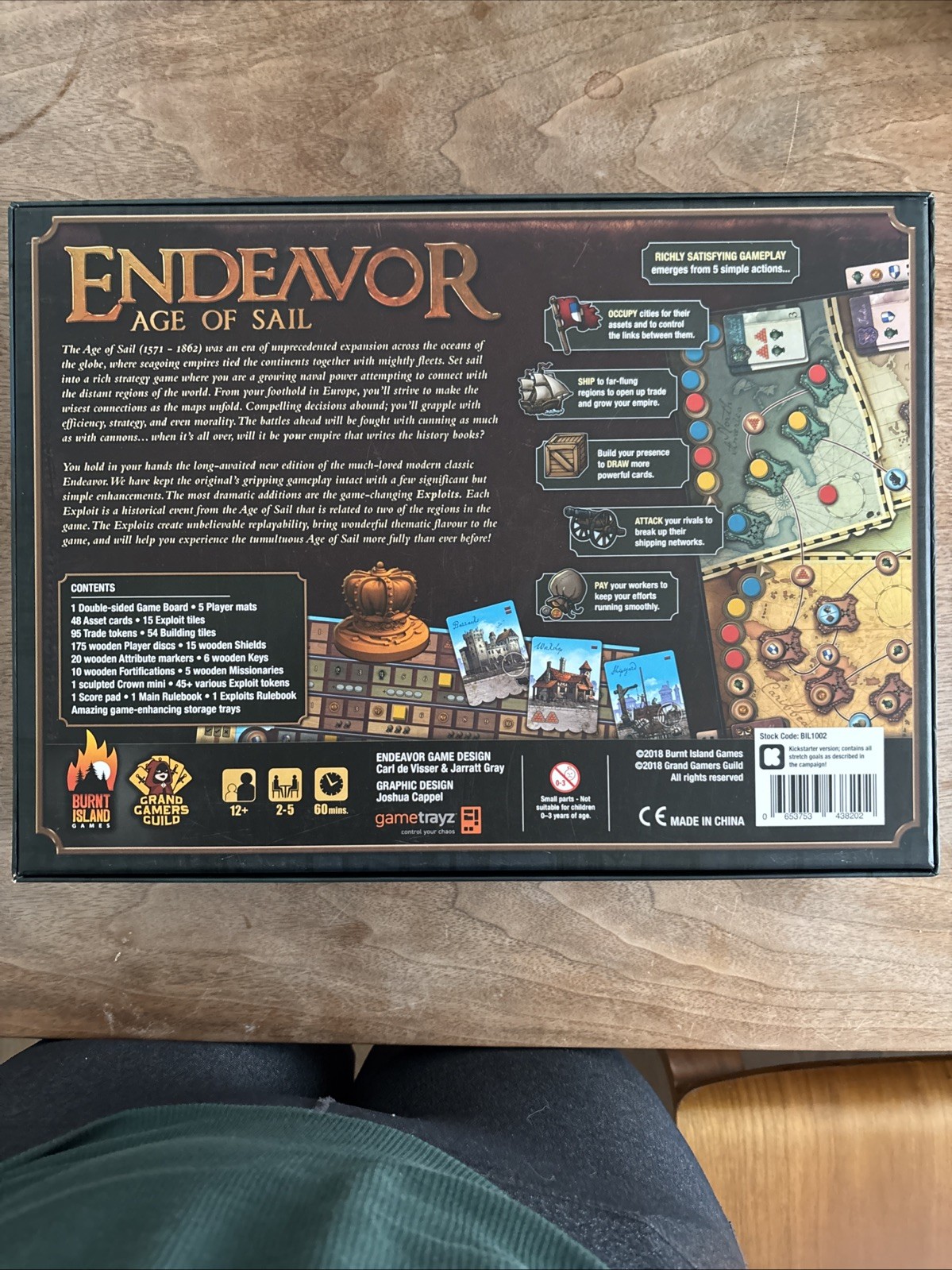 Endeavor Board Game 2009 Z-Man Games FOR PARTS/INCOMPLETE Plus Expansion Board
