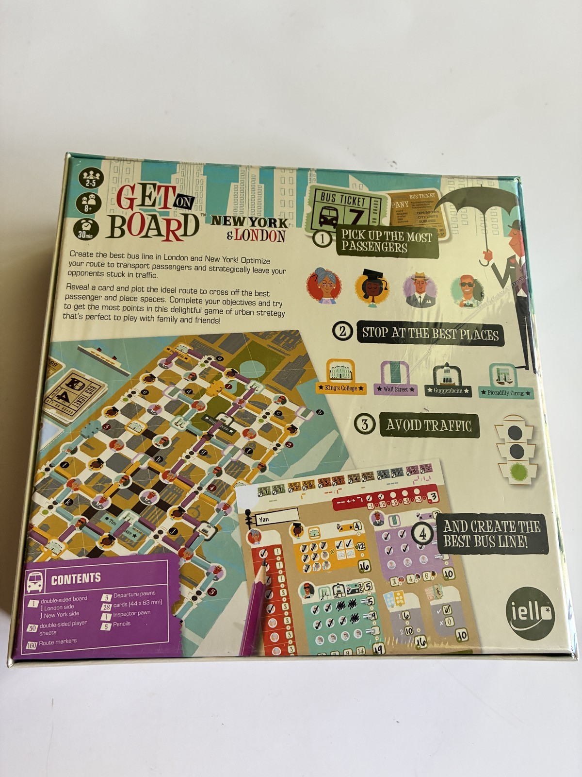 Get On Board New York & London Board Game IELLO New Sealed 2-5 Players Age 8+