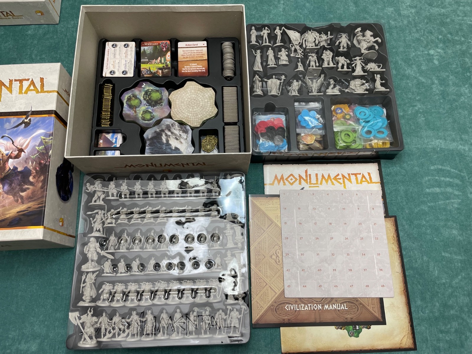 Monumental Board Game Warlord Gameplay Bundle – Extras, Player Mats, Duel