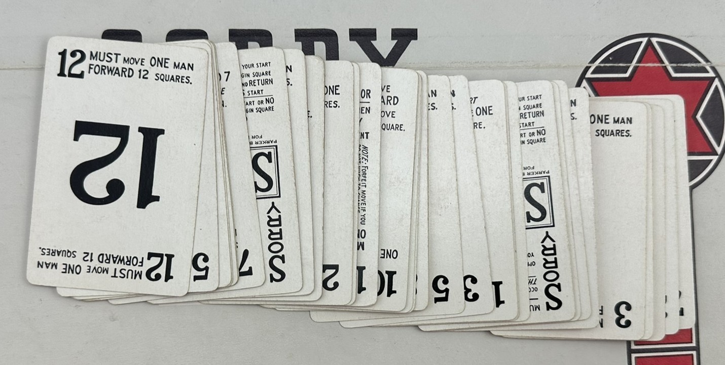 1950 Sorry! Game by Parker Brothers Complete in Great Condition FREE SHIPPING