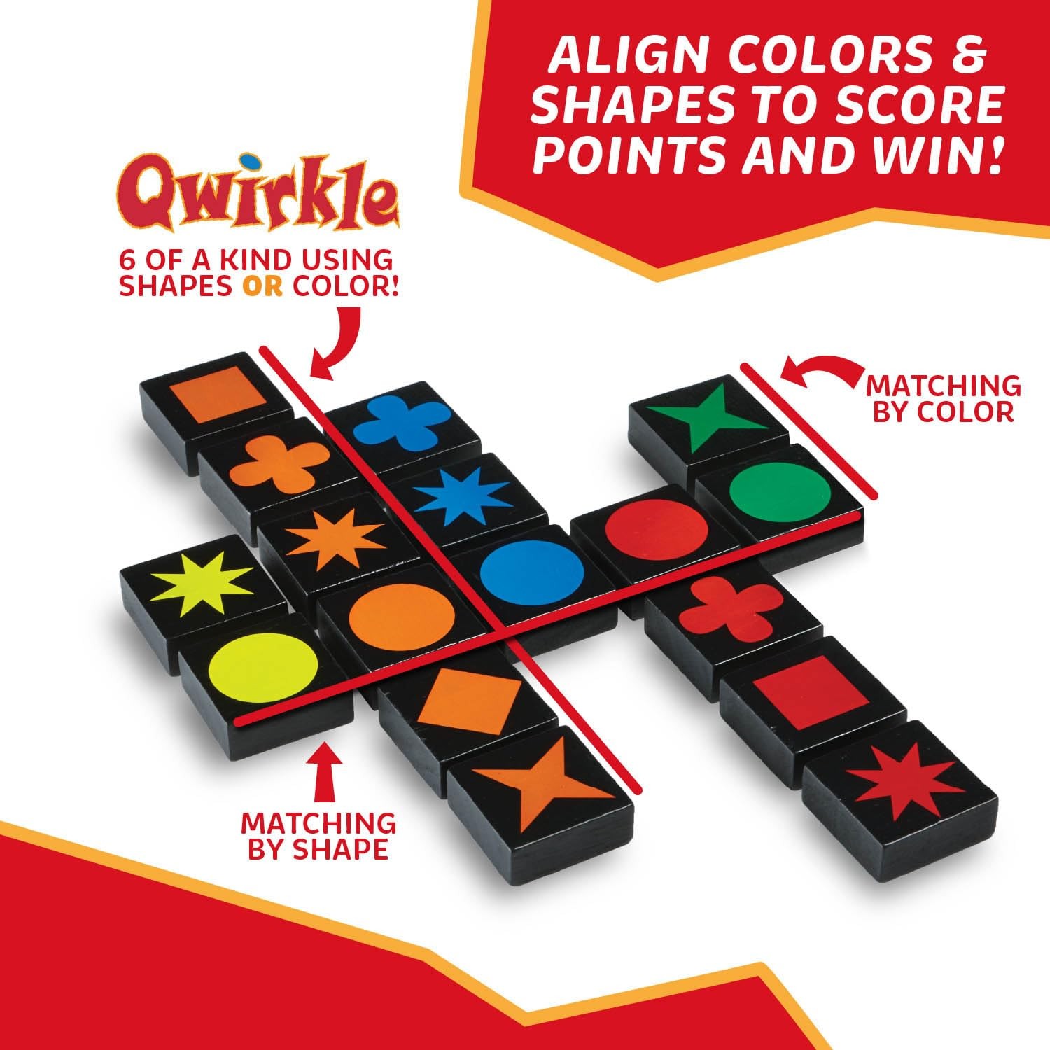 Qwirkle Strategy Game Multicolor Tabletop Family Game For All Ages