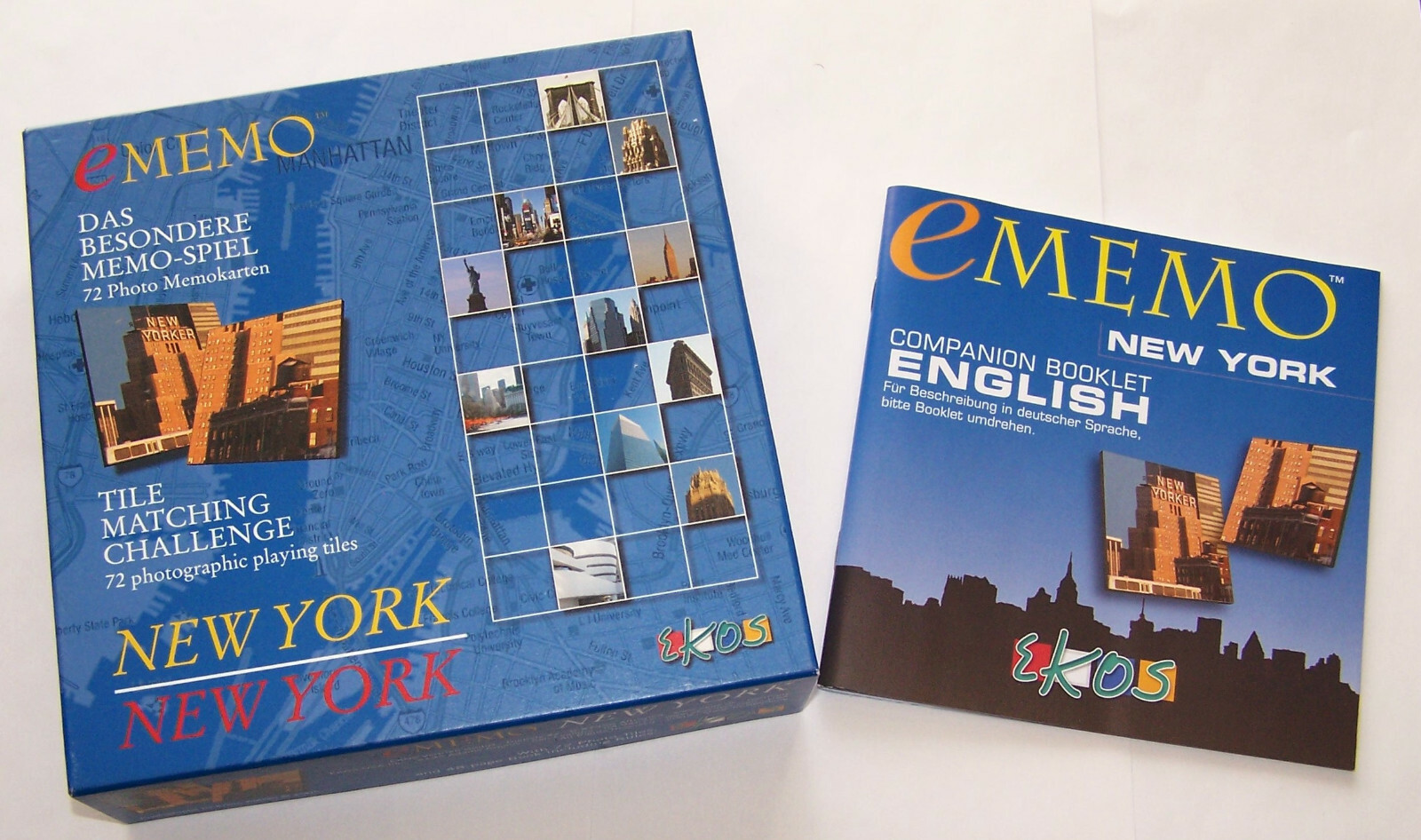 EMEMO “NEW YORK (MANHATTAN) TILE MATCHING GAME – NEW COND.! (SEE SHIP SAVINGS)