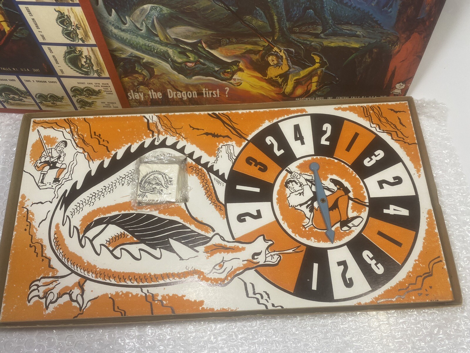 1962 THE SINGING BONE DRAGON BOARD GAME HASBRO HASSENFELD BROS FANTASY BOARD GAM