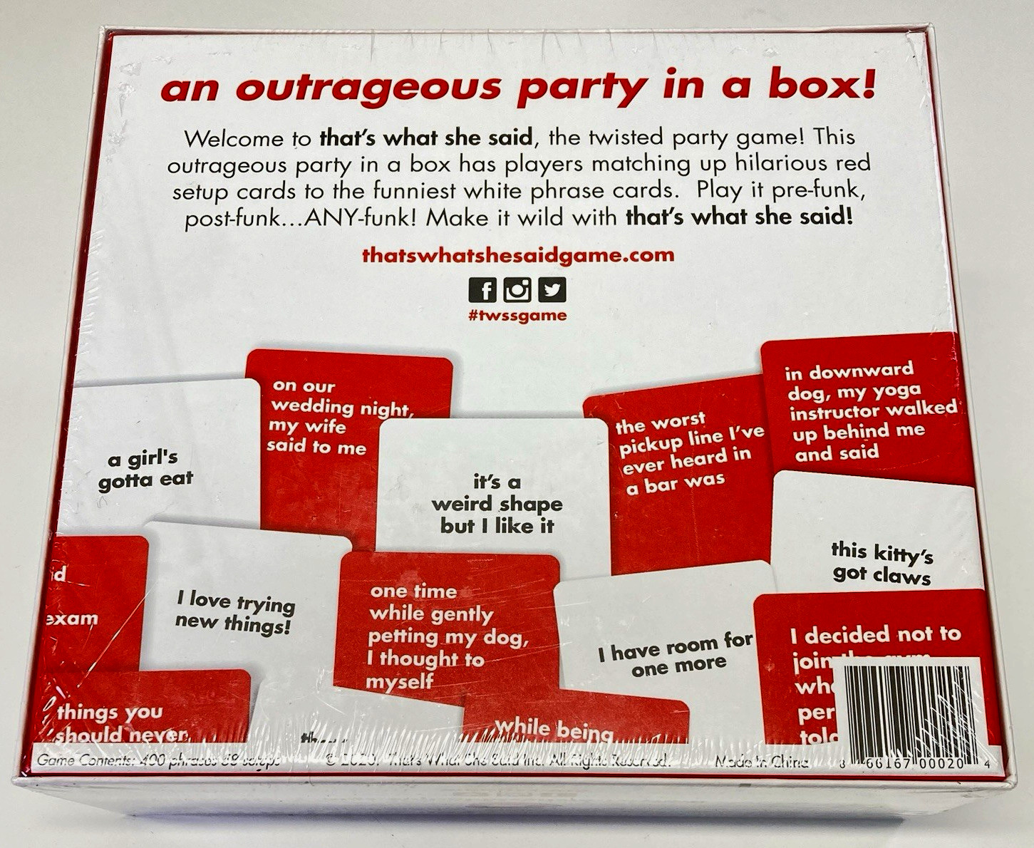 That’s What She Said , The Party Game / Board Game, New Sealed, Free Shipping