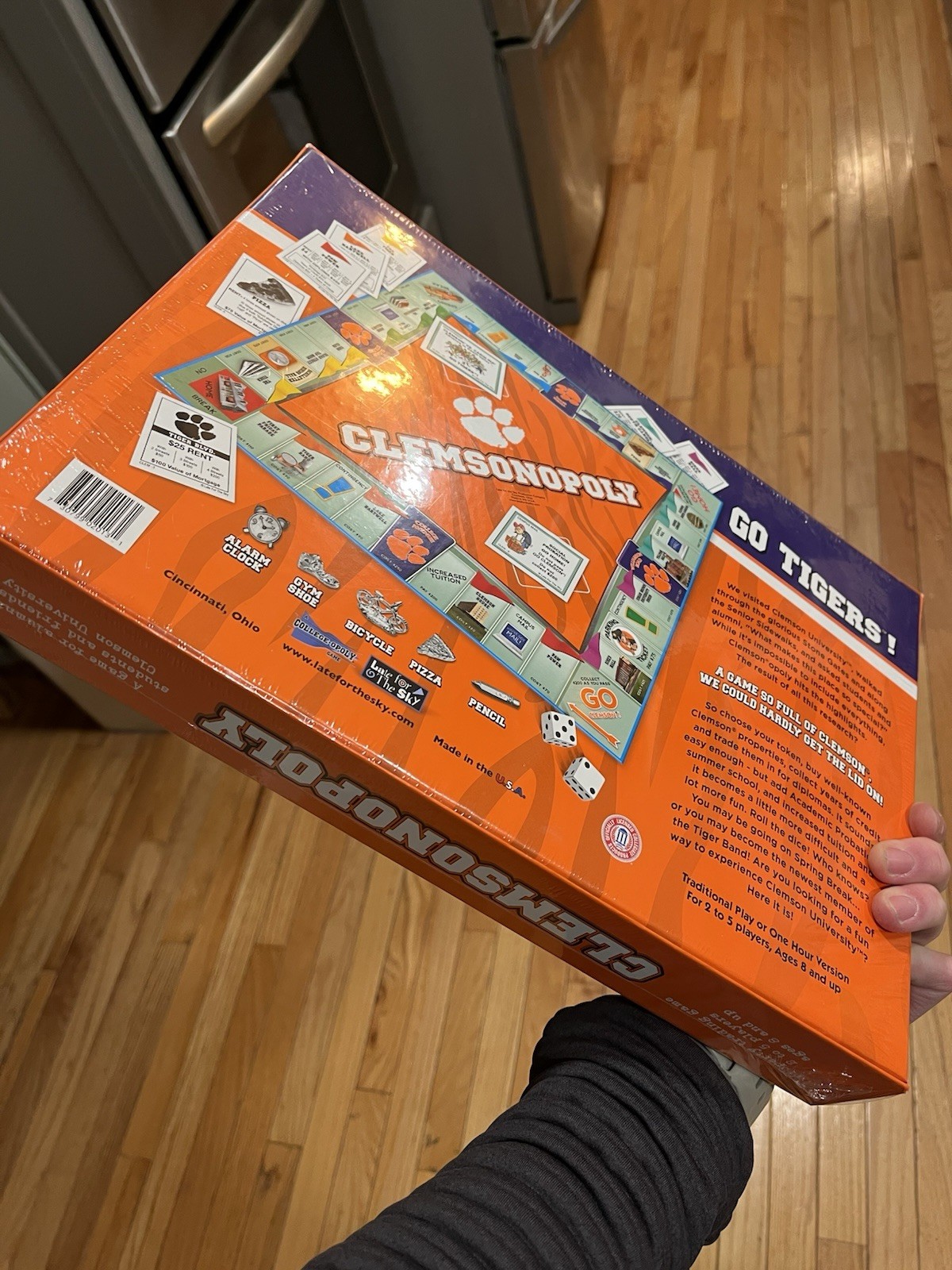 Clemsonopoly Clemson Tigers Board Game College-opoly/Late For The Sky BNWT
