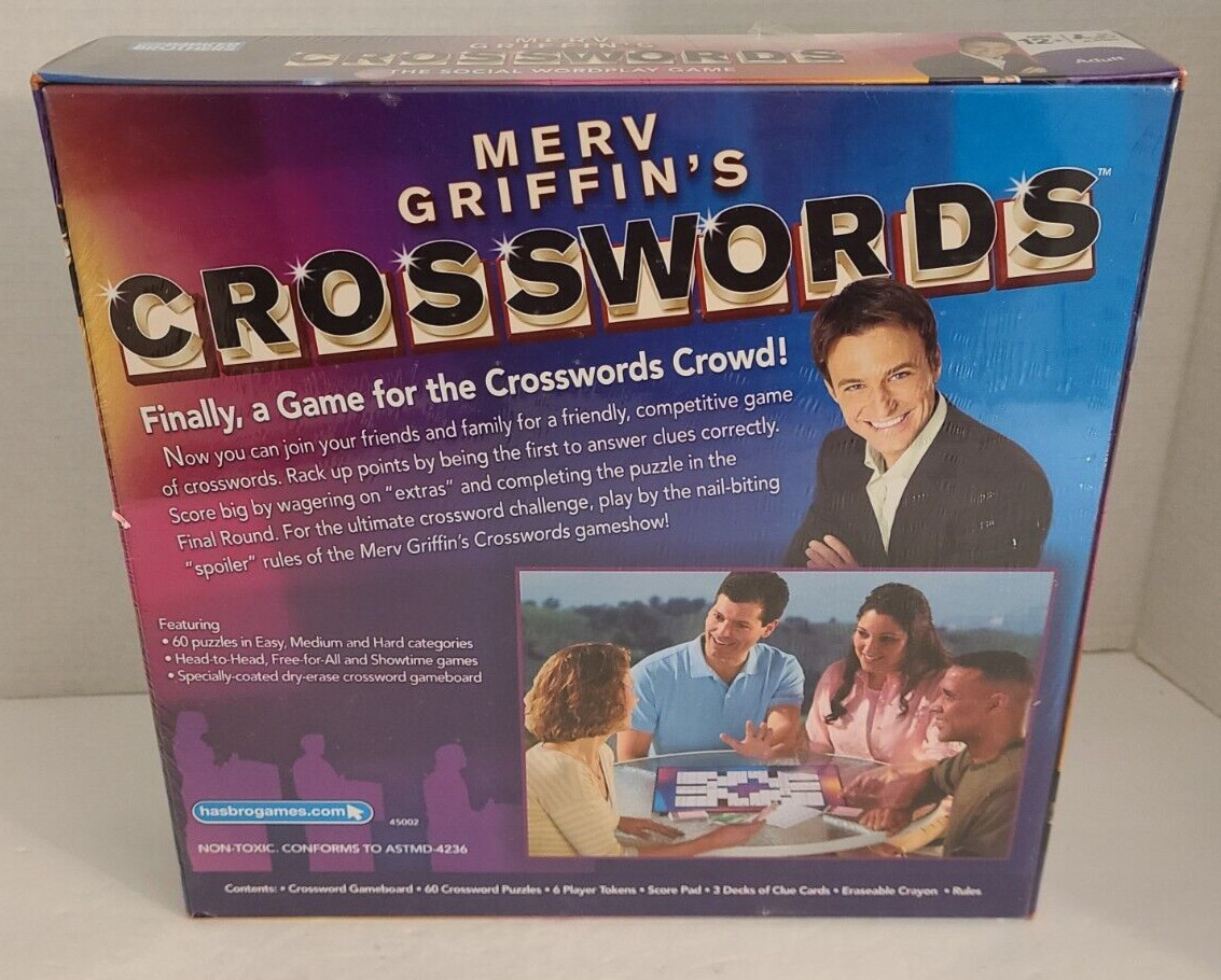 Merv Griffin’s “Crosswords” Game by Parker Bros. – 2008 Edition SEALED NEW