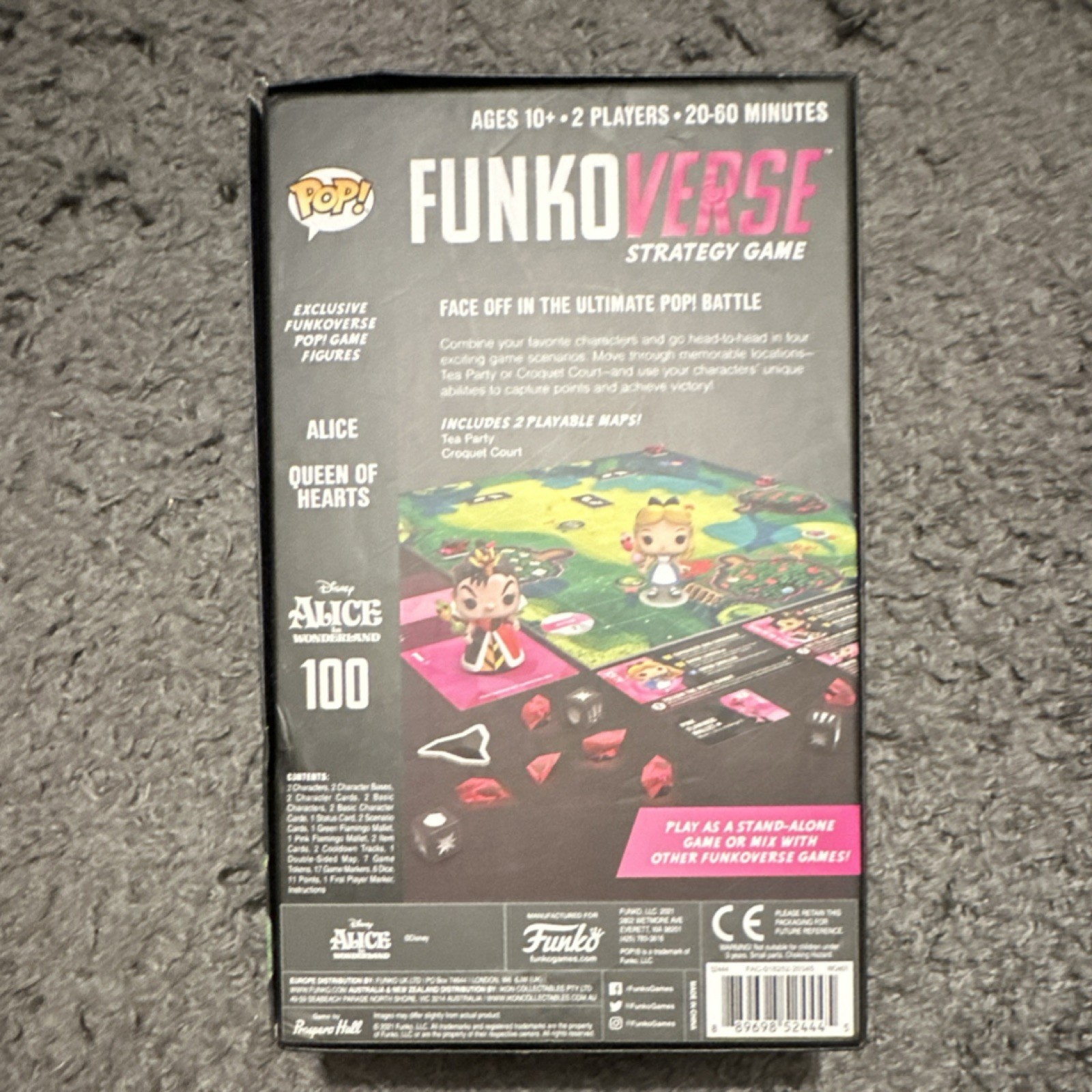 Funko Funkoverse Alice in Wonderland Strategy Game w/ Pop! Figures & Maps