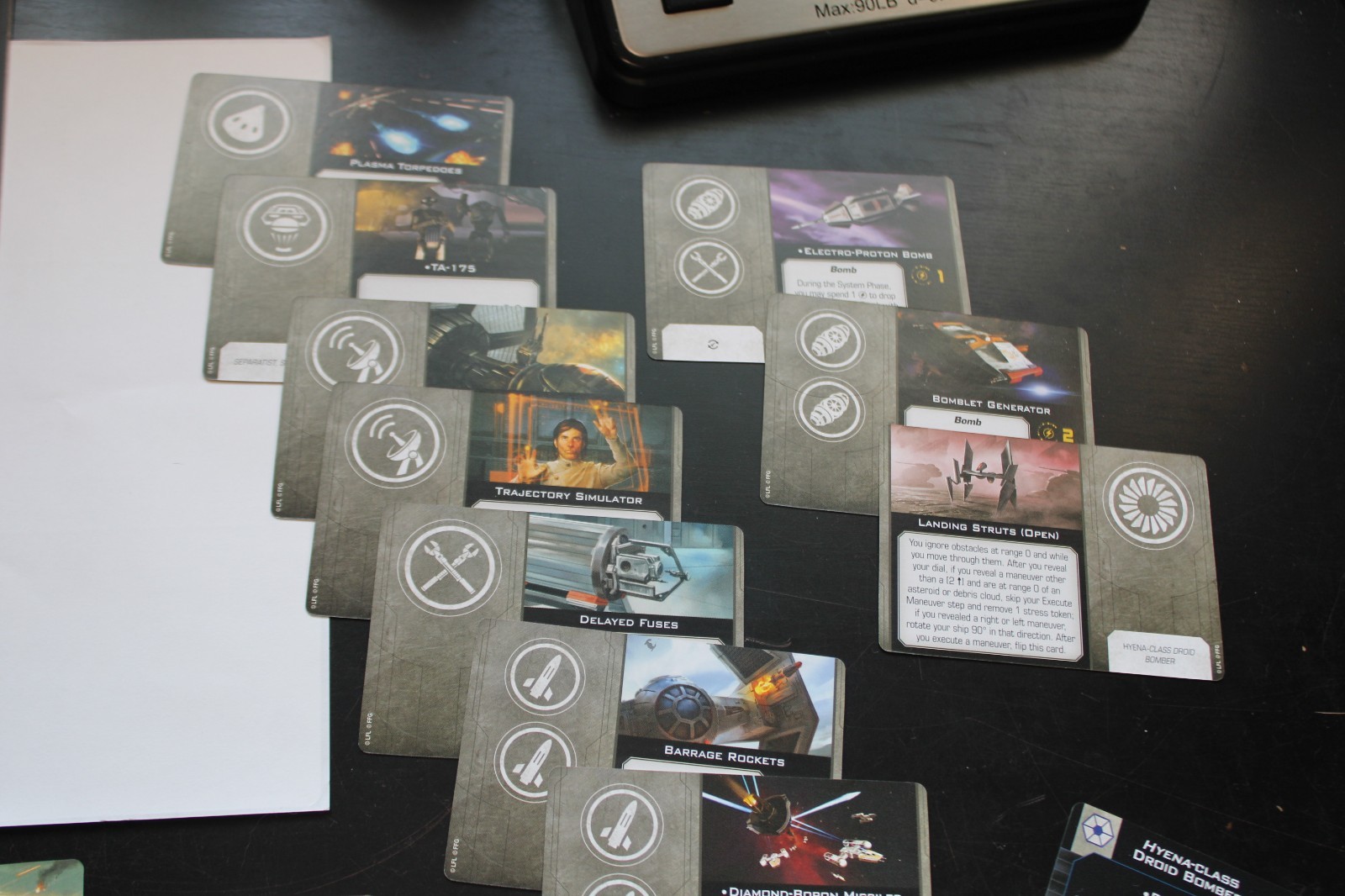 CARDS &TOKENS ONLY – Star Wars X-Wing Hyena-Class Droid Bomber Expansion Pack