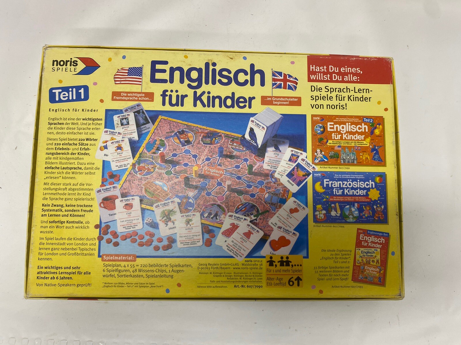 Noris Spiele Englisch fur Kinder German to English Game (New)
