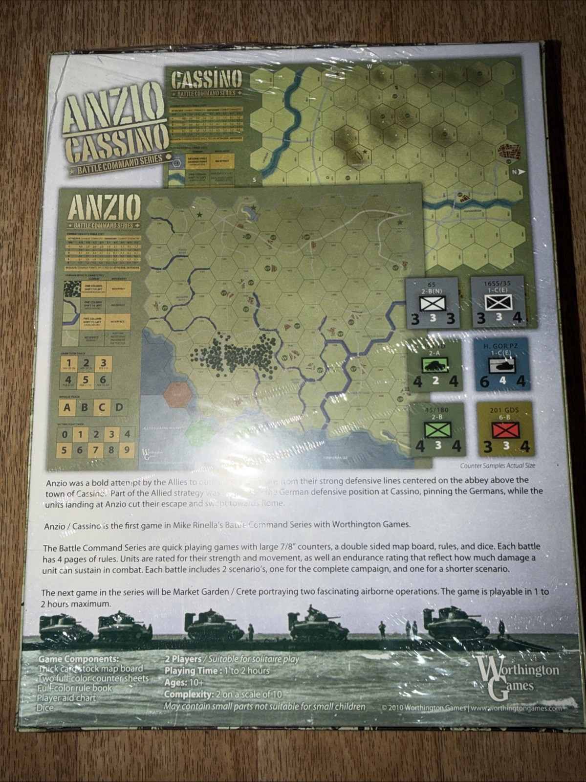 Anzio Cassino Battle Command Series Worthington Board Game Sealed New