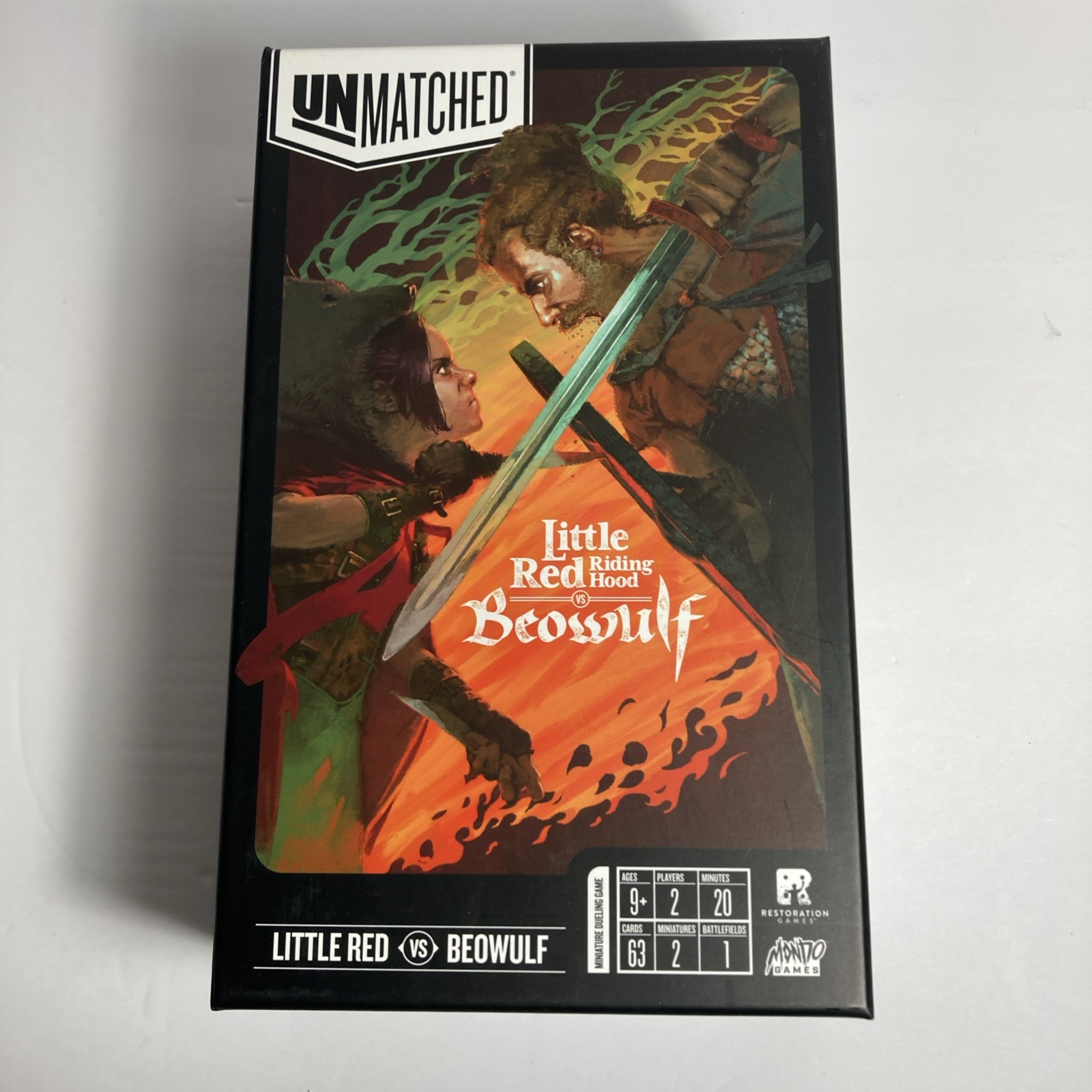 UNMATCHED Little Red Riding Hood vs Beowulf Strategy Duel Board Game Complete