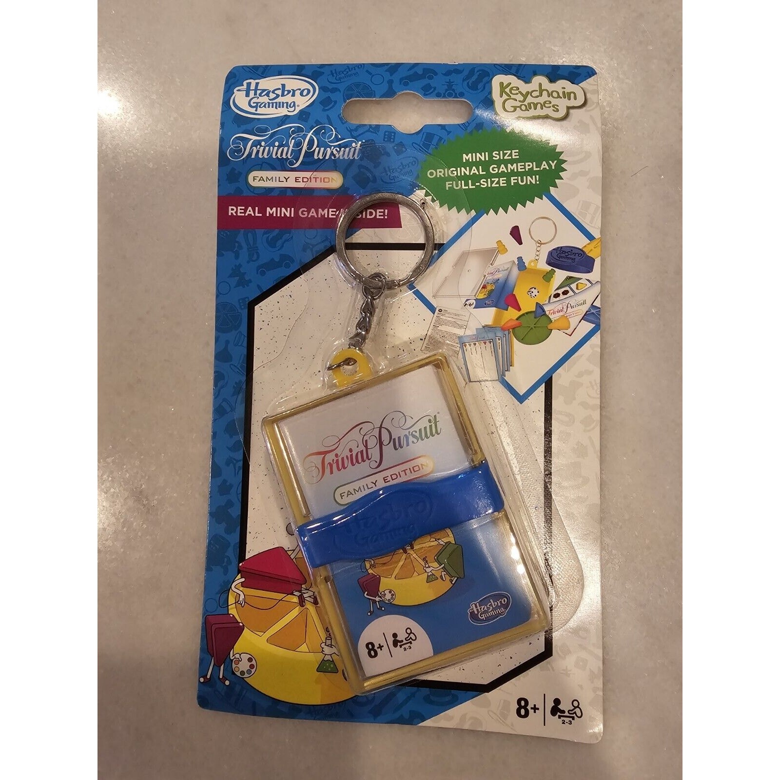 Keychain Games: Trivial Pursuit | Real Game, Mini Size! Hasbro Gaming