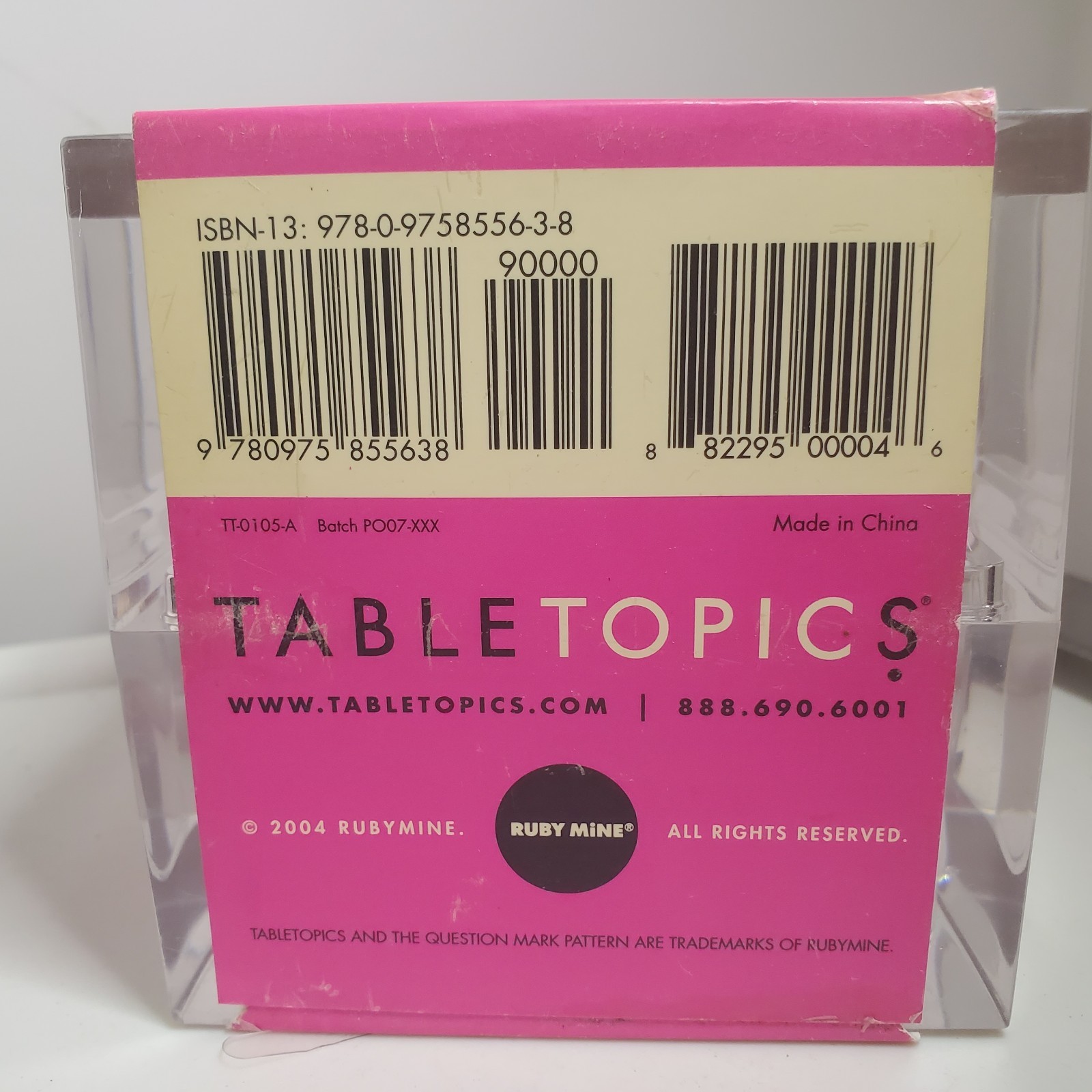 LOT of 2 TABLE TOPICS Questions – Girls Night Out (2004) & Right Or Wrong (2008)