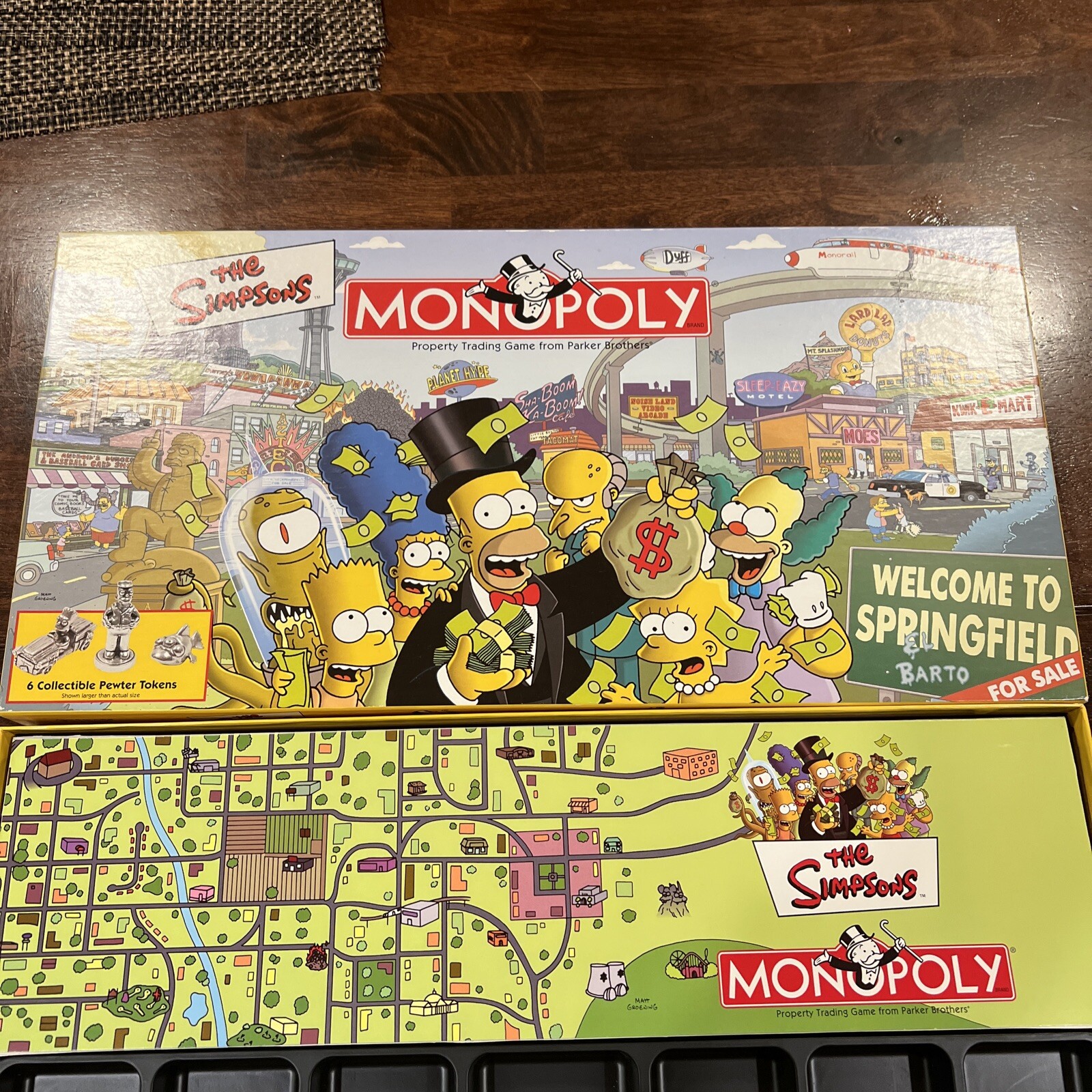 The Simpsons MONOPOLY by USAOPLY Game – Replacement PARTS – Empty Game Box