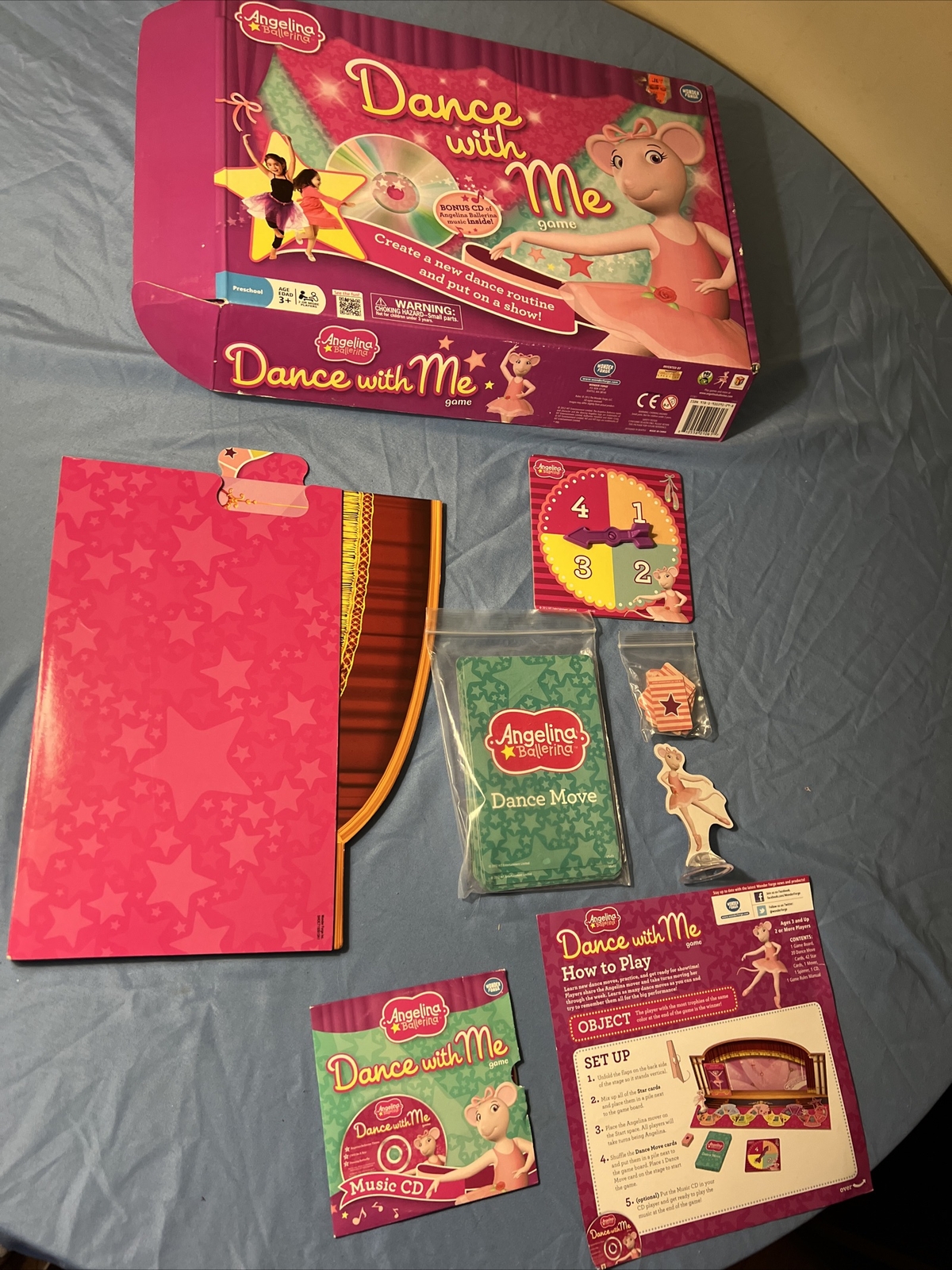 Angelina Ballerina Dance With Me Game Ages 3+ Bonus CD Included Wonder Forge