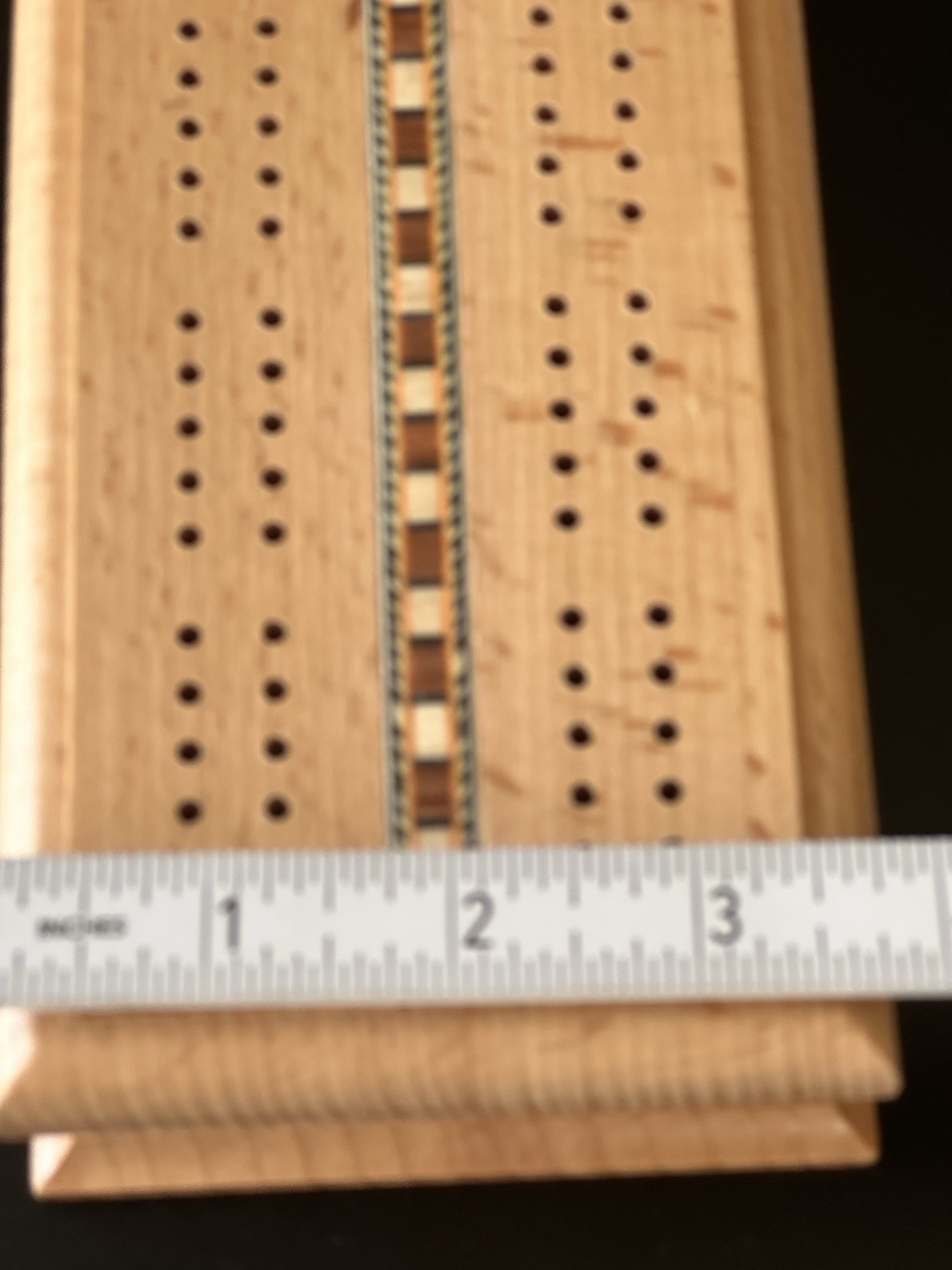Sterling Games Deluxe Wood Cribbage Board Game Box Set Inlaid Card Peg Storage