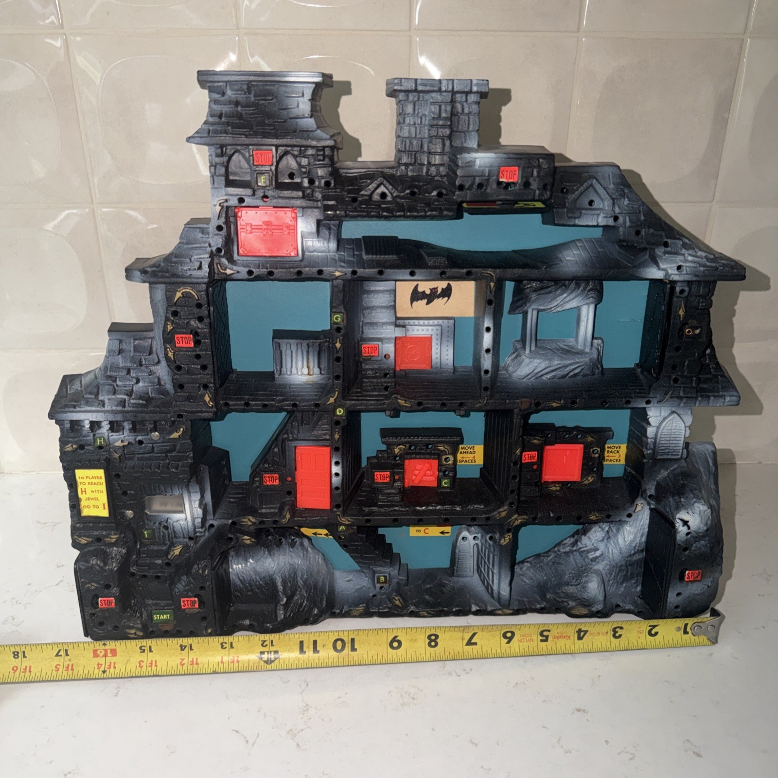 1962 Haunted House Game by IDEAL Toy Company W/ Stand & Jewel Vintage Halloween