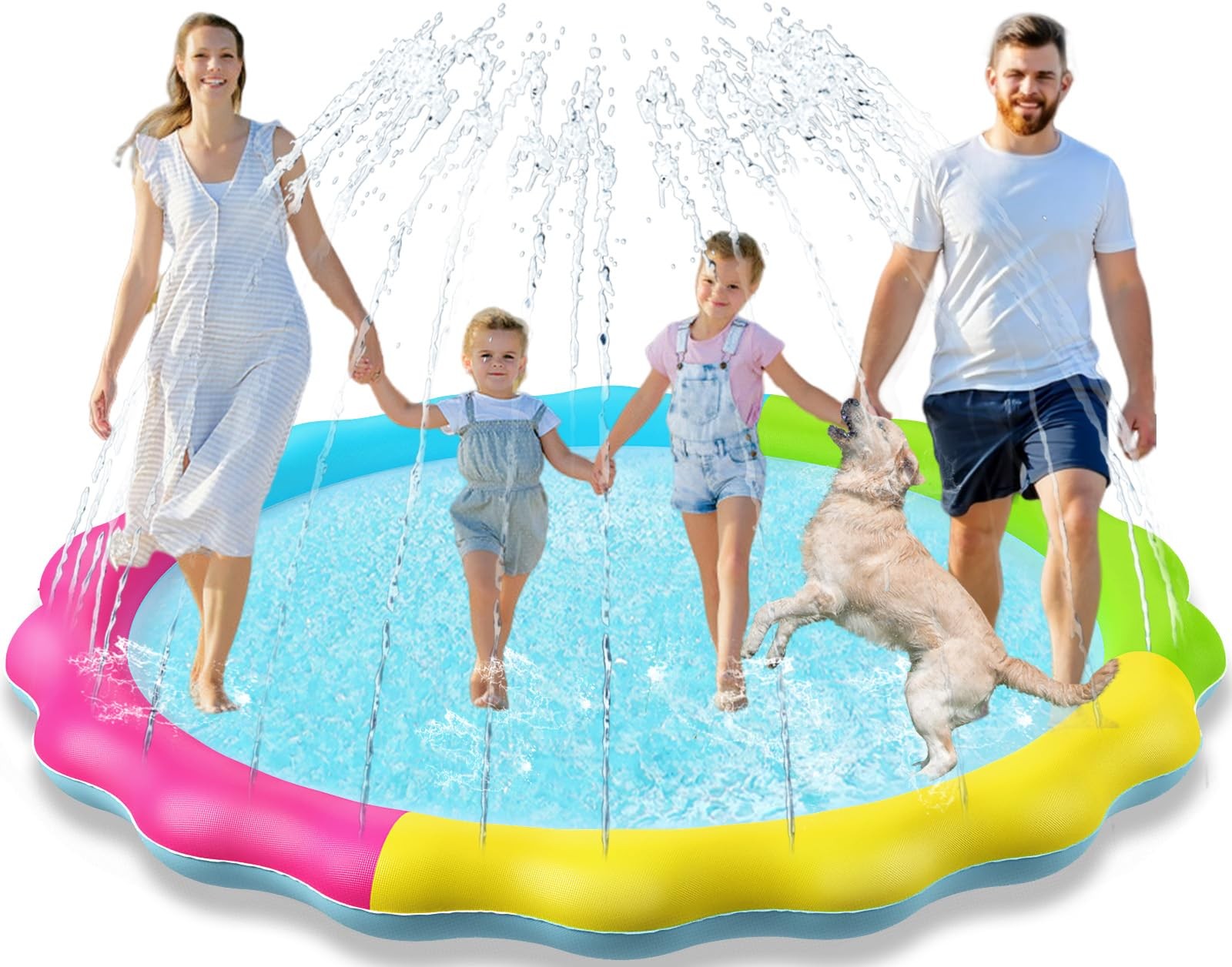 Splash Pad 87 x 5 Outdoor Water Toys Inflatable Toddler Pool Jasonwell Sprinkler