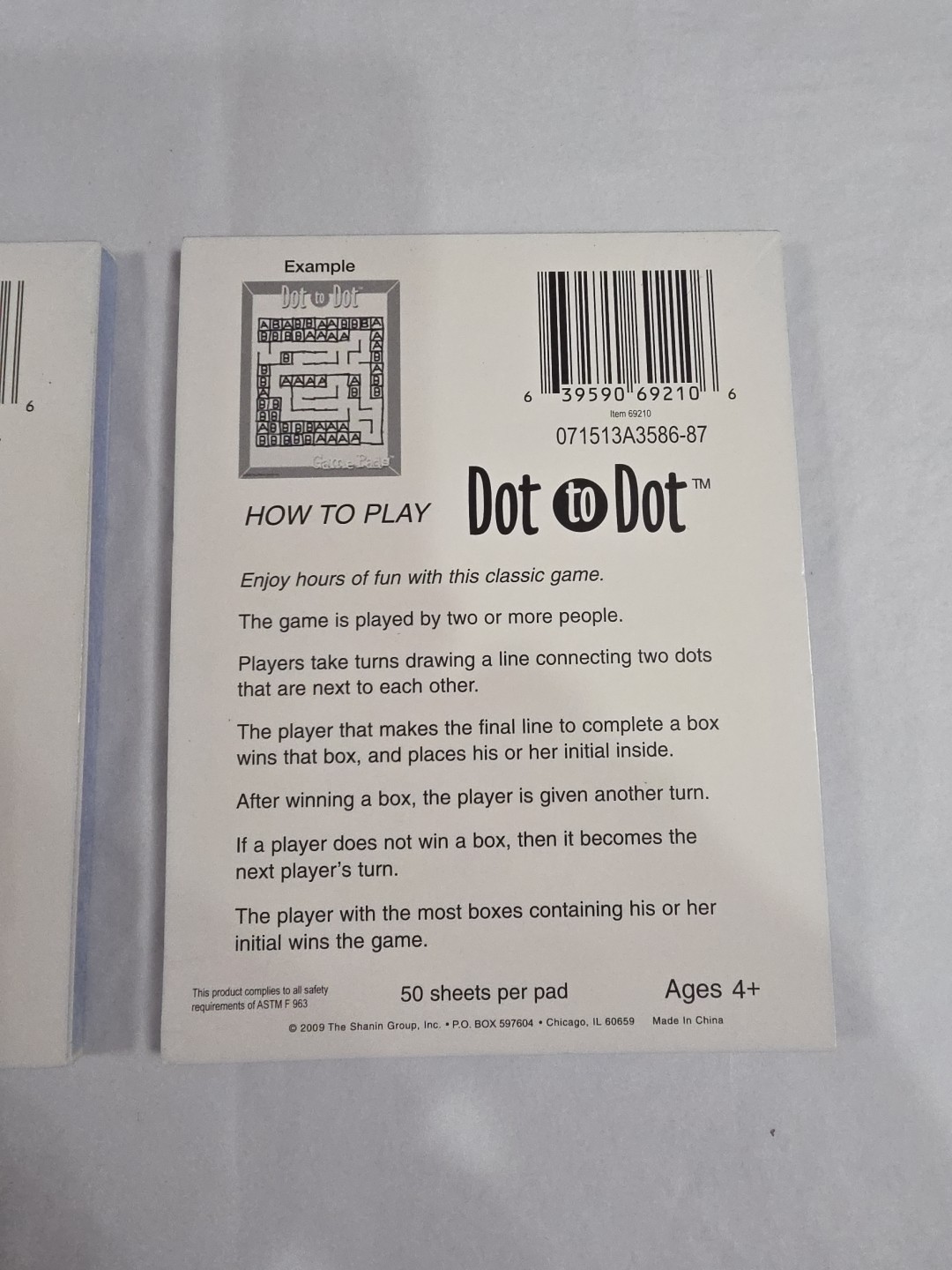 2 Dots to Dots Game Pad Paper Booklet 50+ Pages Great Portable Travel Game