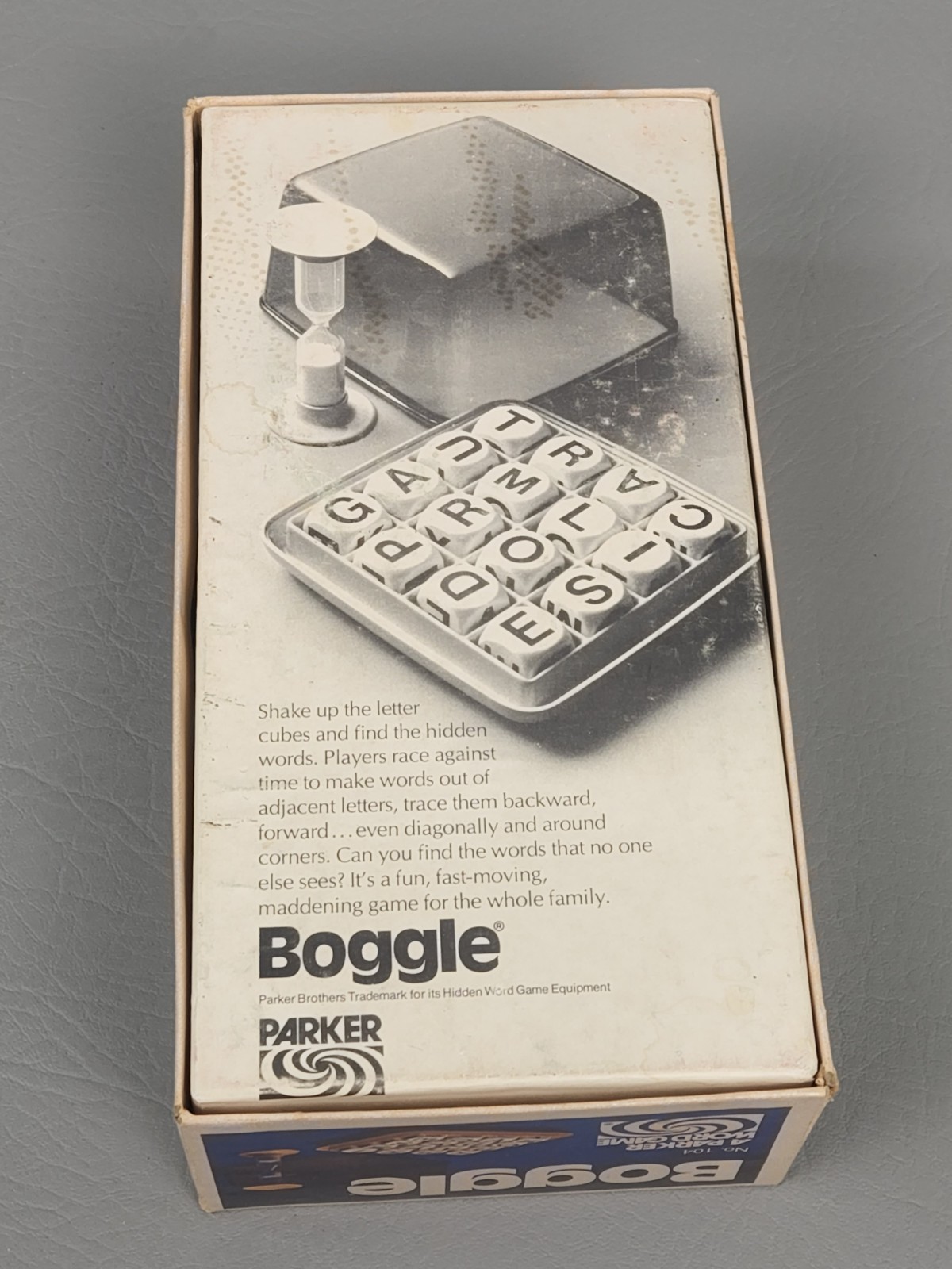 Vintage 1976 Boggle Hidden Word Game Parker Brothers COMPLETE