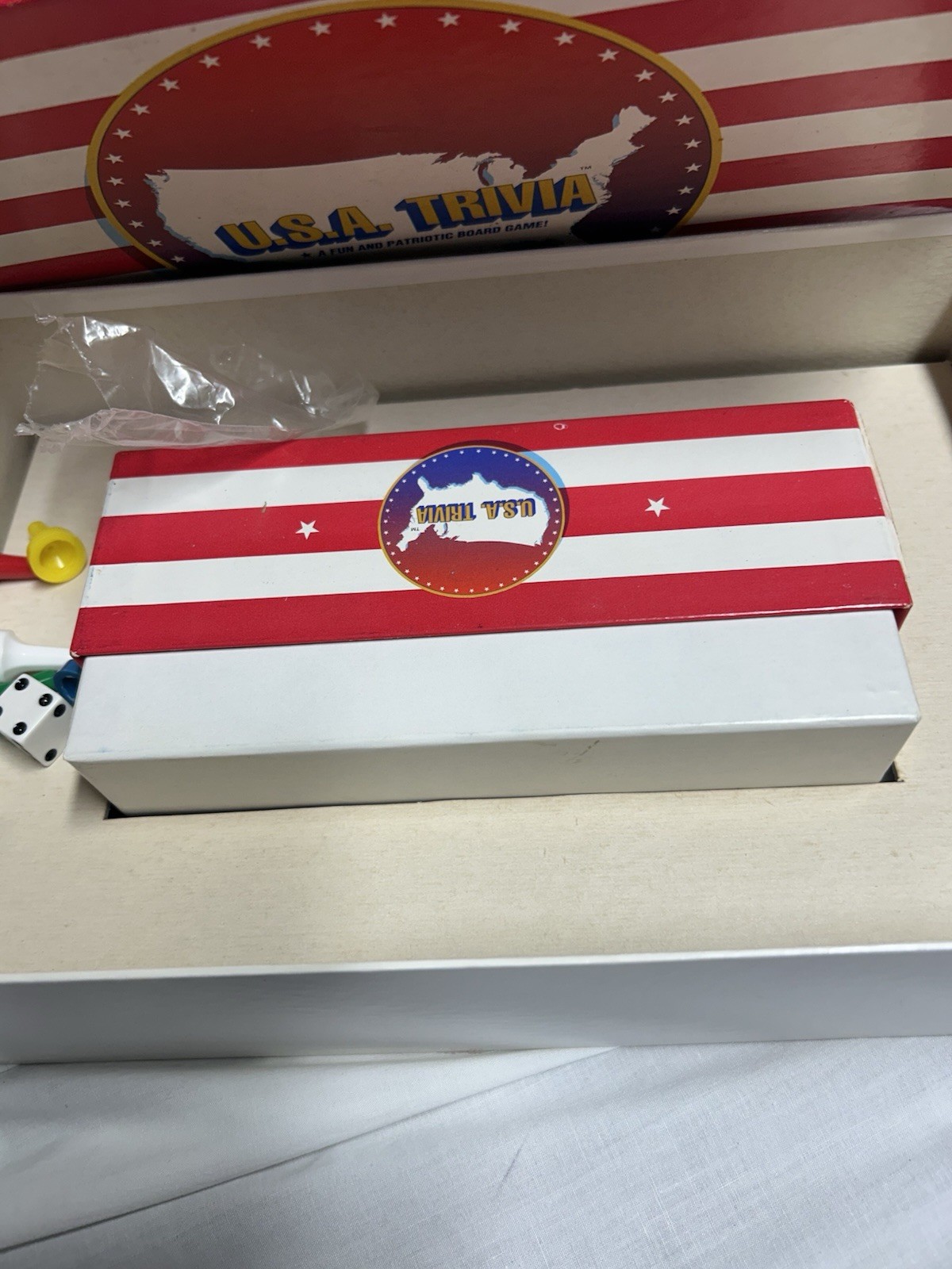 Vintage U.S.A. Trivia A Fun and Patriotic Board Game 1989 Complete