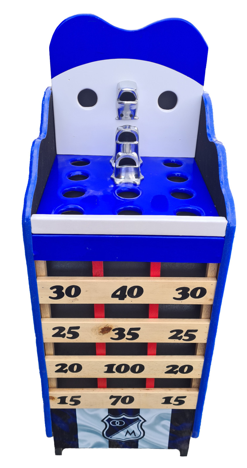 Juego de Sapo Rana Desarmable Millonarios Con Argollas y Tablero de Puntuación