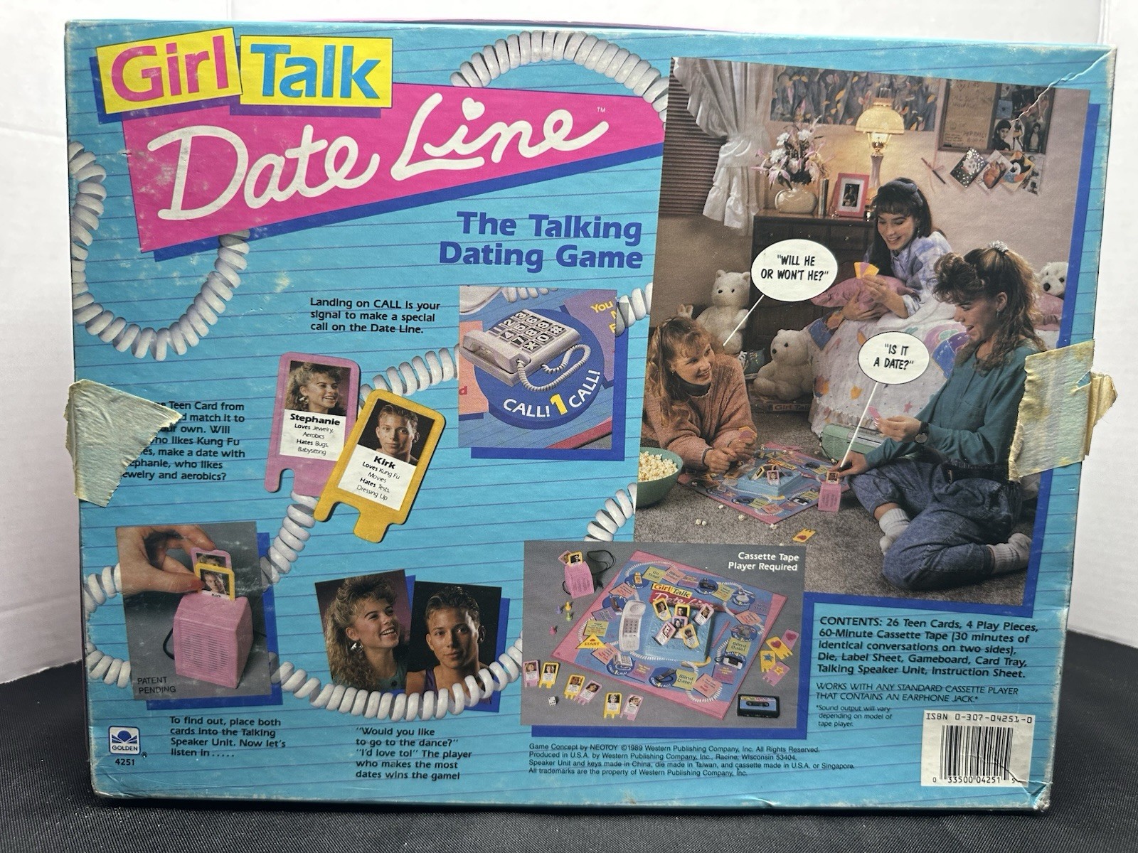 Vintage 1989 Girl Talk Dateline Game COMPLETE Golden Board Game EUC RARE