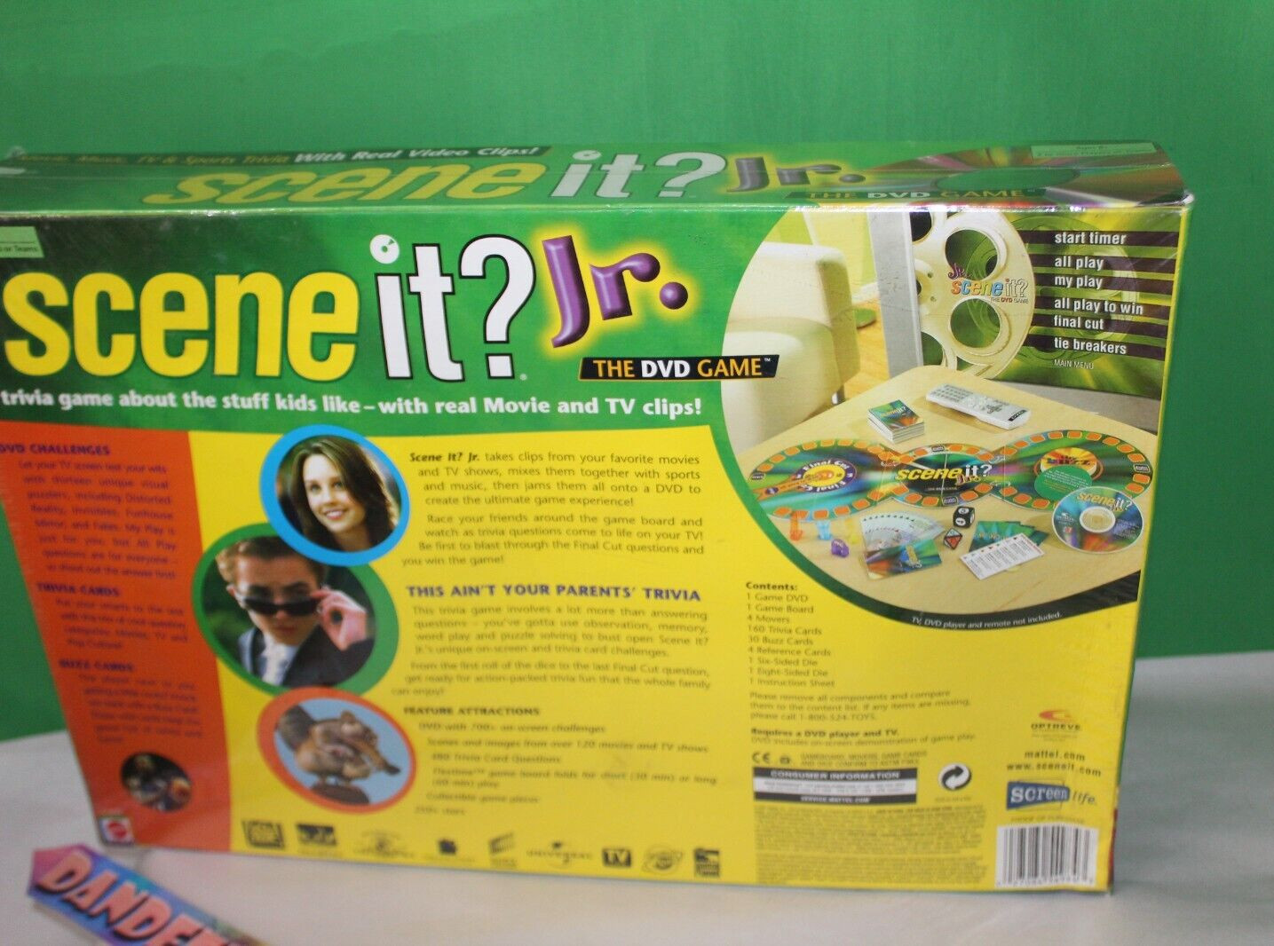 Mattel Screenlife Optreve Scene It? Jr DVD Game Mattel 2007 Sealed