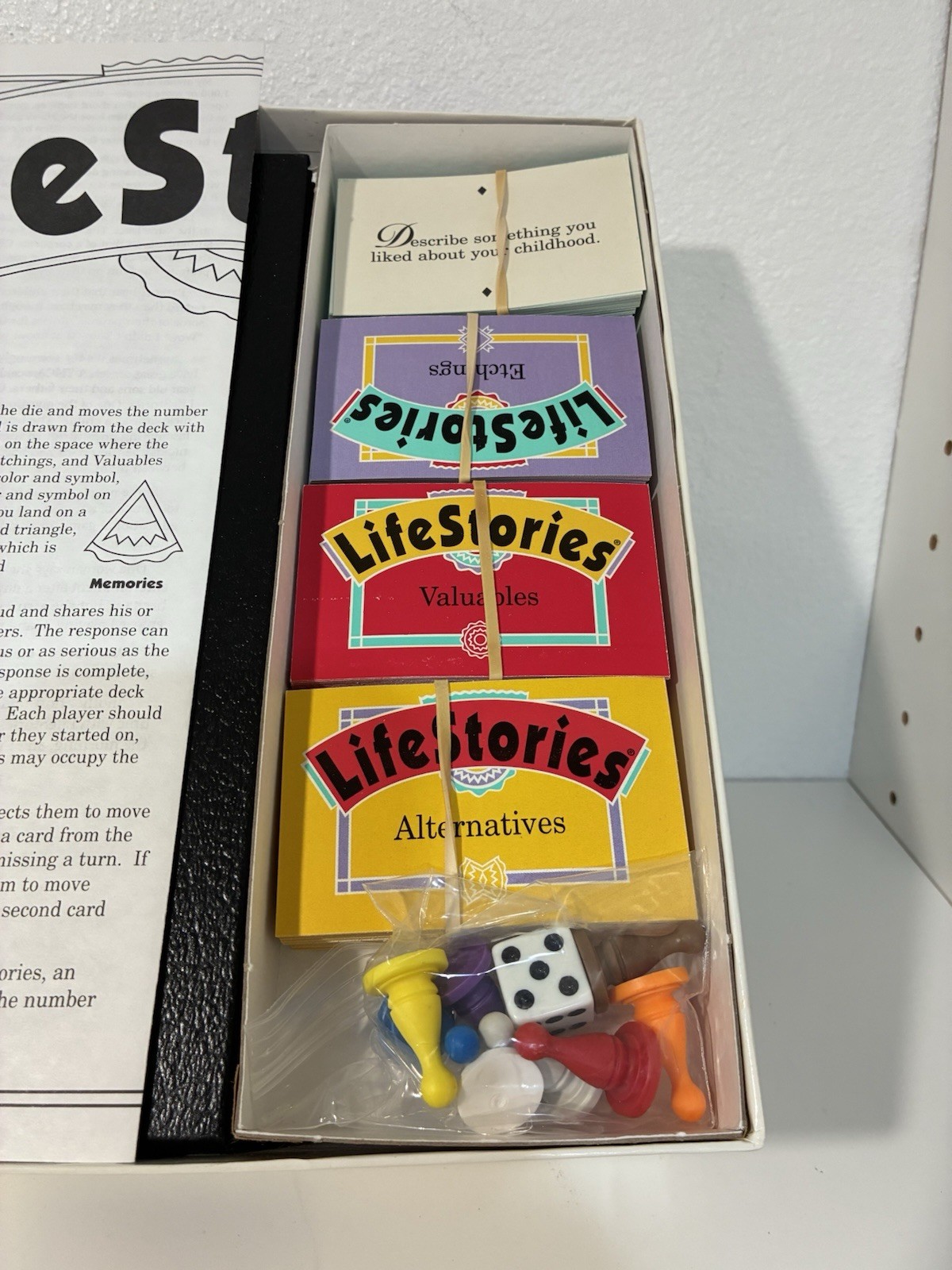TALICOR LifeStories Storytelling Board Game 1991 Complete w/ Dice 2+ Ages 6+
