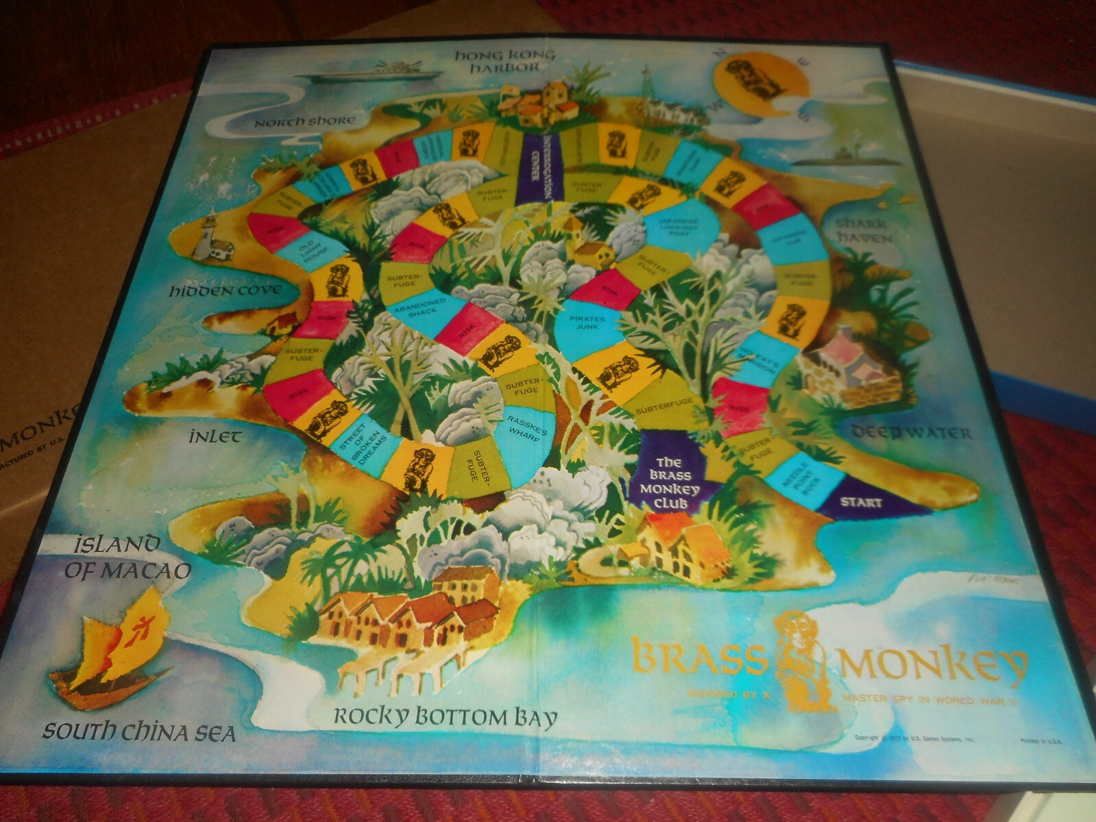 Vintage U.S. Games Systems The Brass Monkey Board Game 1973 Brand New in Box