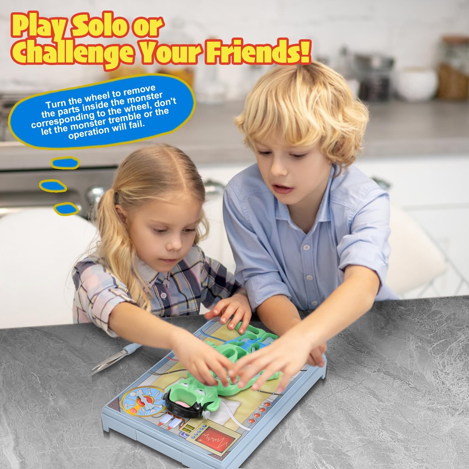 Operated Monster Board Game for Ages 3-8-12 Years Old with Tweezers and Fun G…