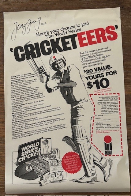 VINTAGE 1978 – World Series Cricket WSC -Night Cricket Board Game – RARE