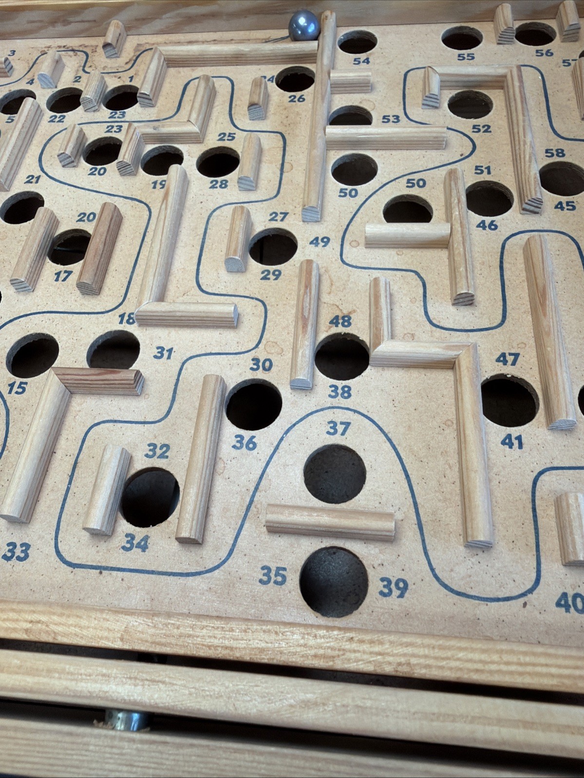 Vintage 1950 Brio Labyrinth Wooden Game with Original Box!!